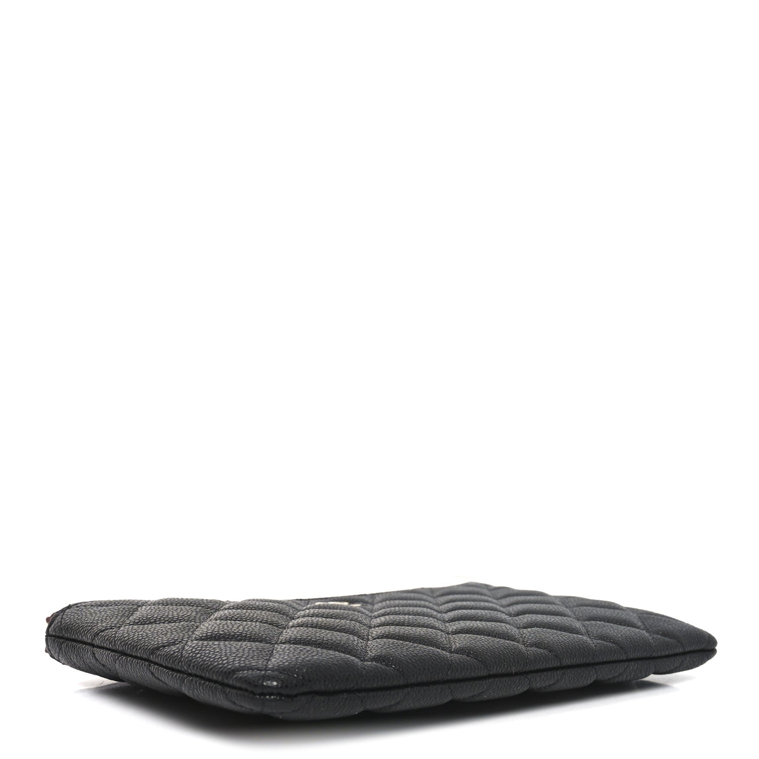 Caviar Quilted Cosmetic Case Black