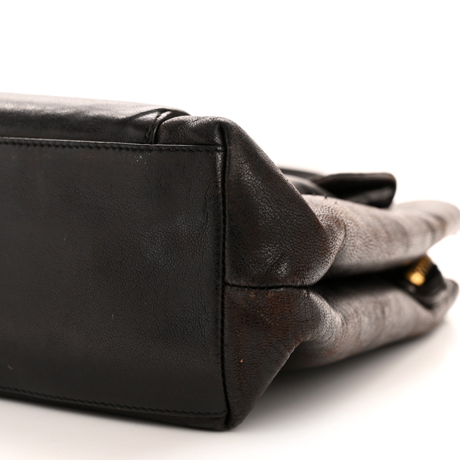 Lambskin Flap Shoulder Bag Black
