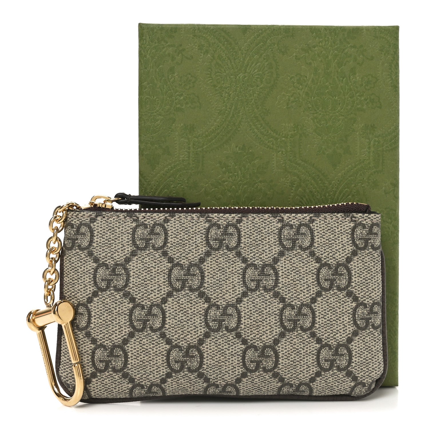 GG Supreme Monogram Key Case Brown