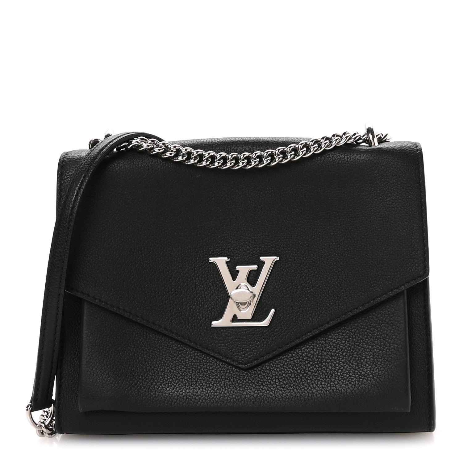 Soft Calfskin My Lockme Chain Bag BB Black