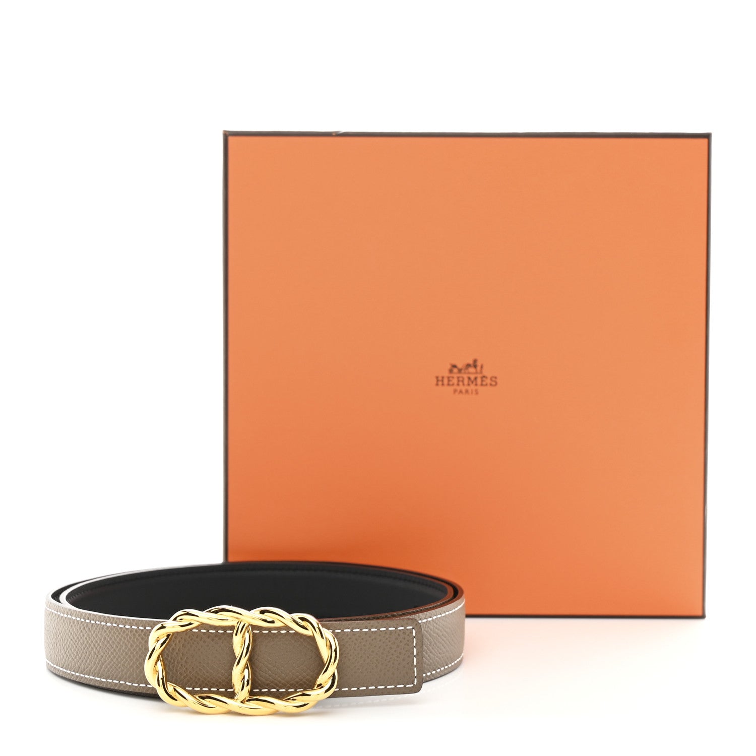 Swift Epsom 24mm Maillon Torsade Belt 80 Etoupe Black