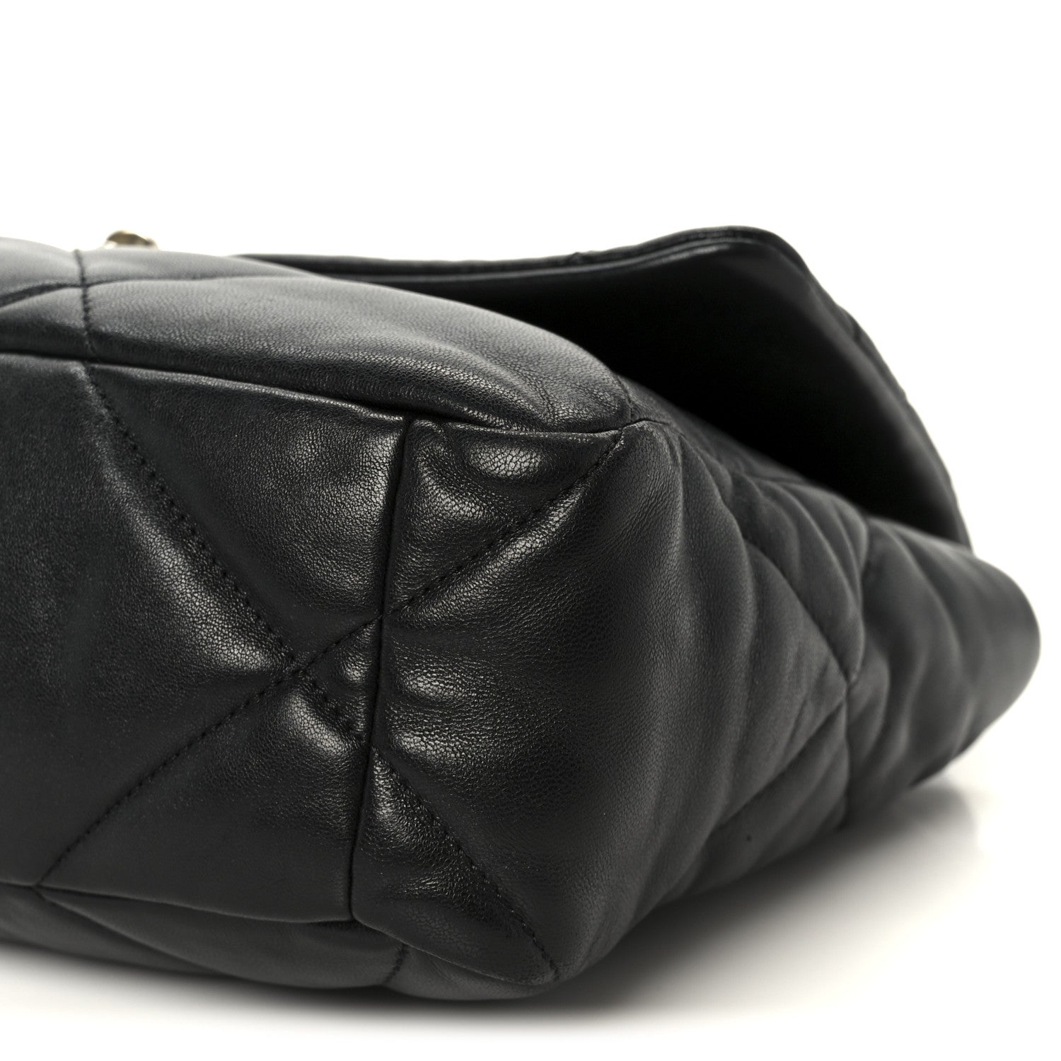 Lambskin Quilted Large Chanel 19 Flap Black