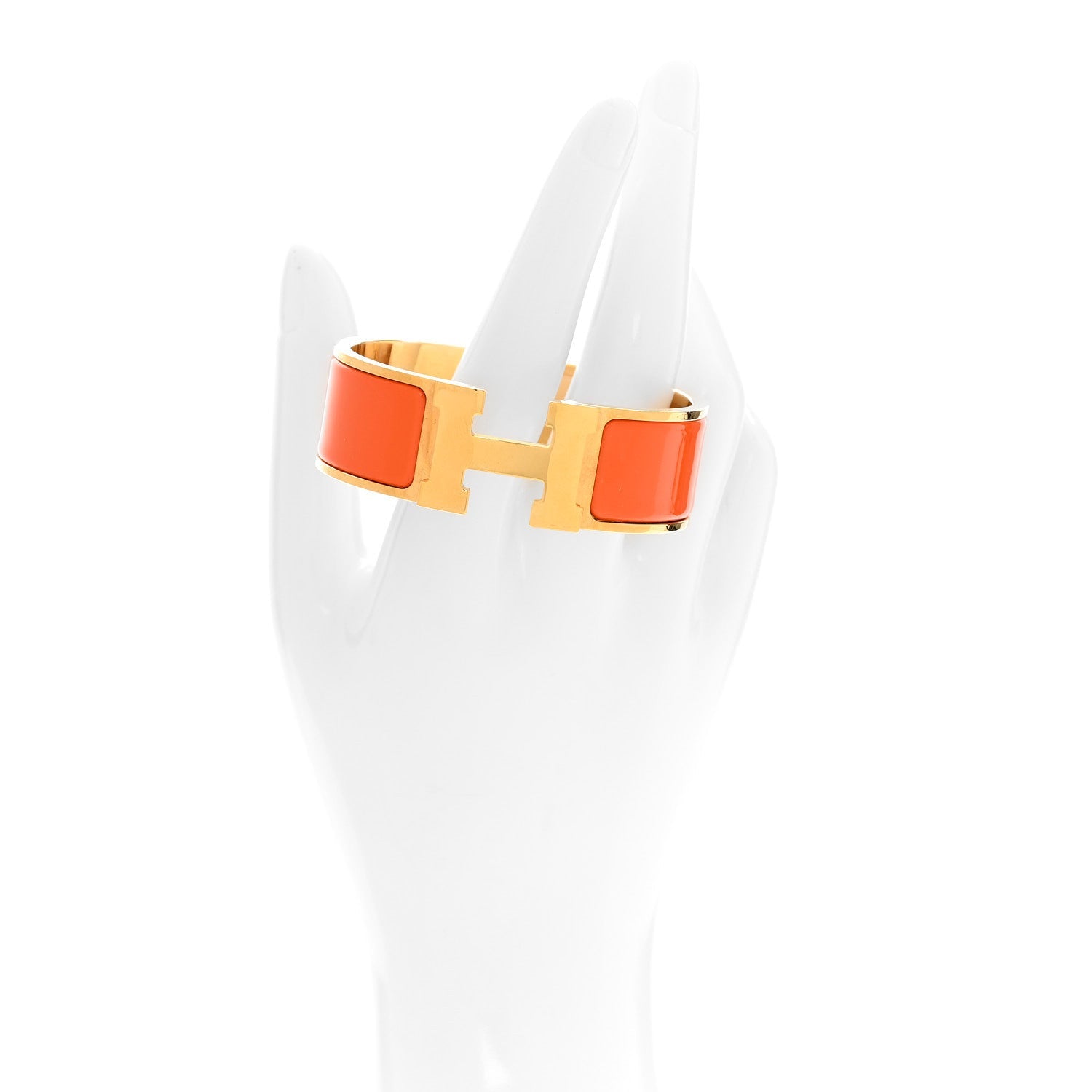 Enamel Wide Clic Clac H Bracelet PM Orange