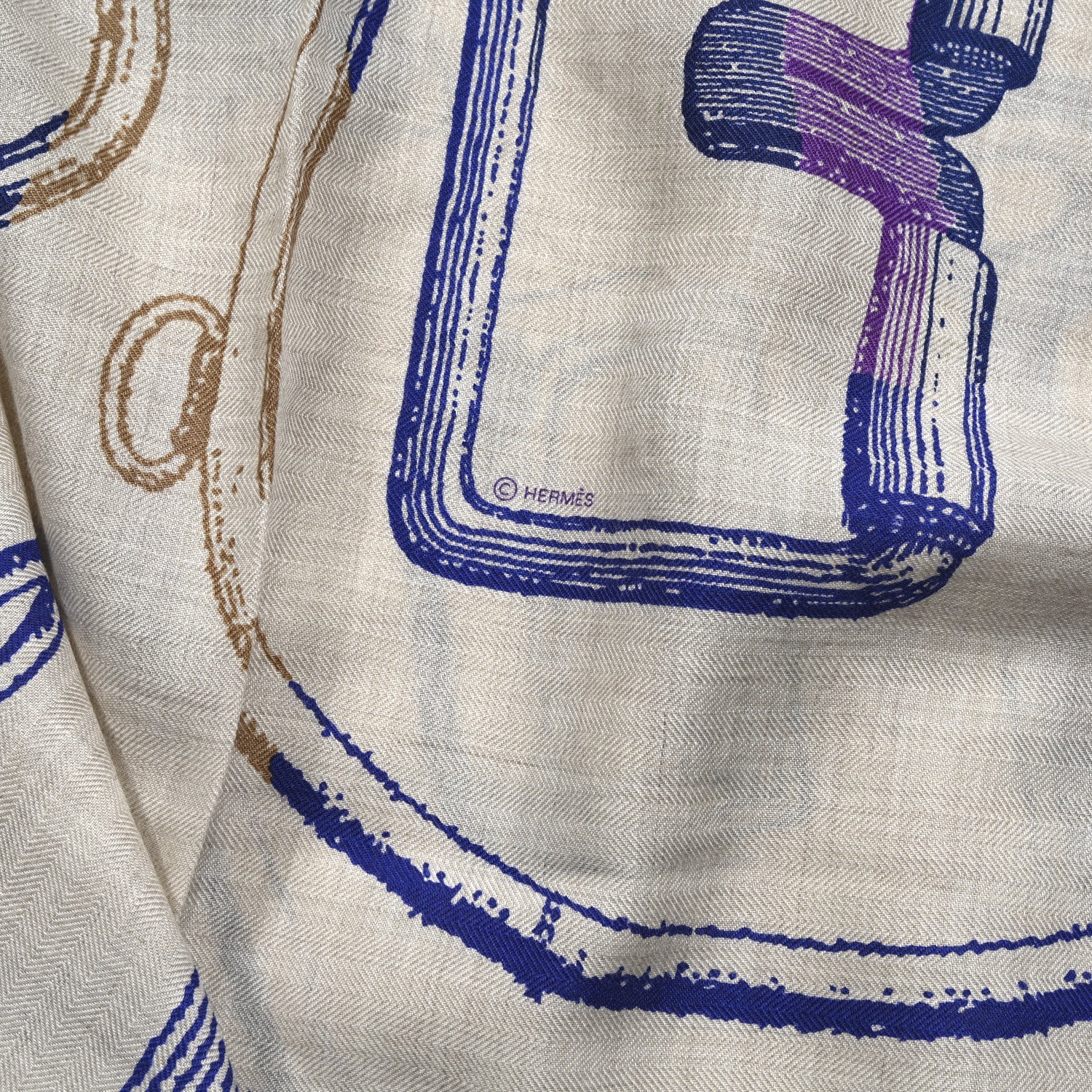 Cashmere Silk Inventaire Poetique Pour Un Conte Shawl 140 Naturel Indigo Violet