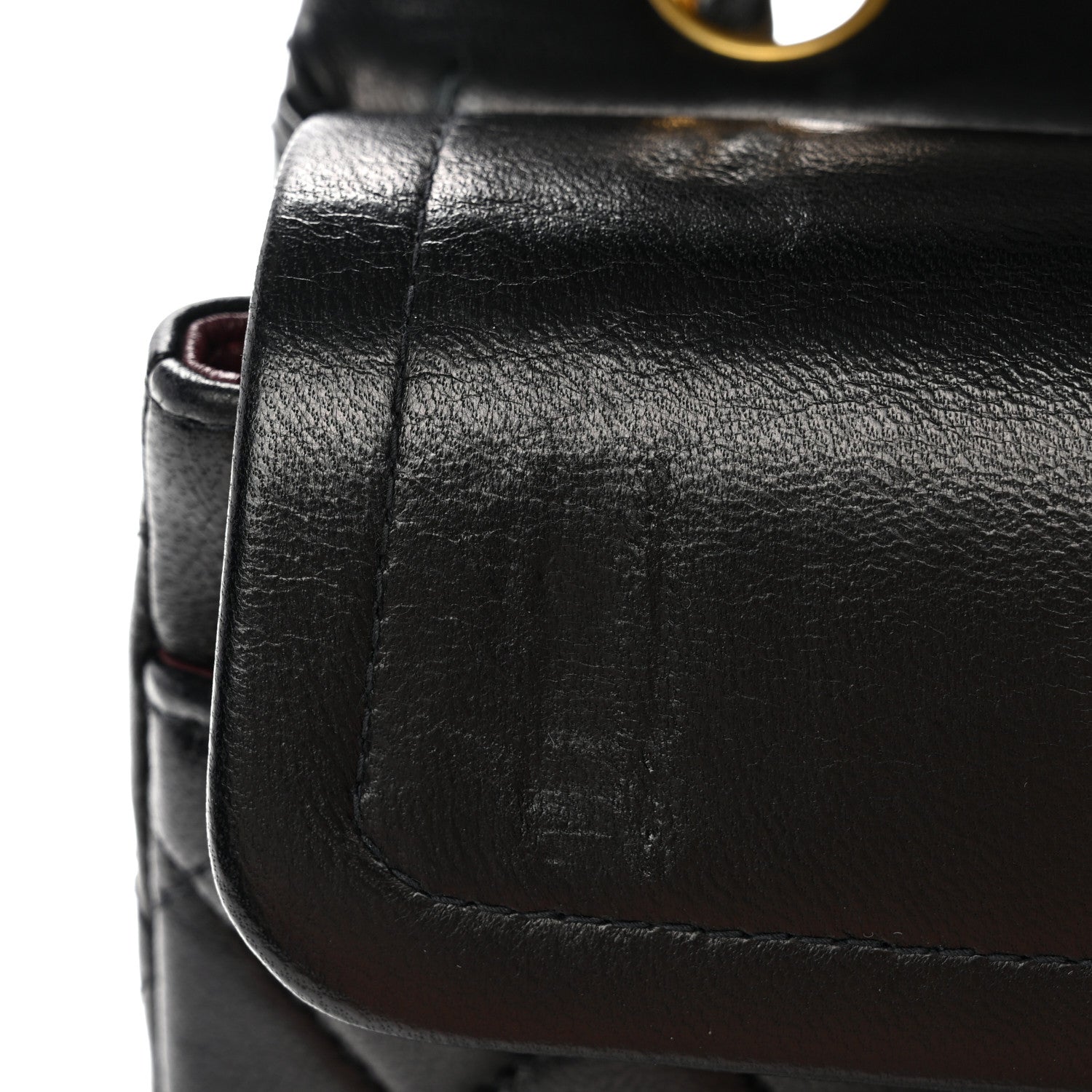Lambskin Quilted Small Double Flap Black