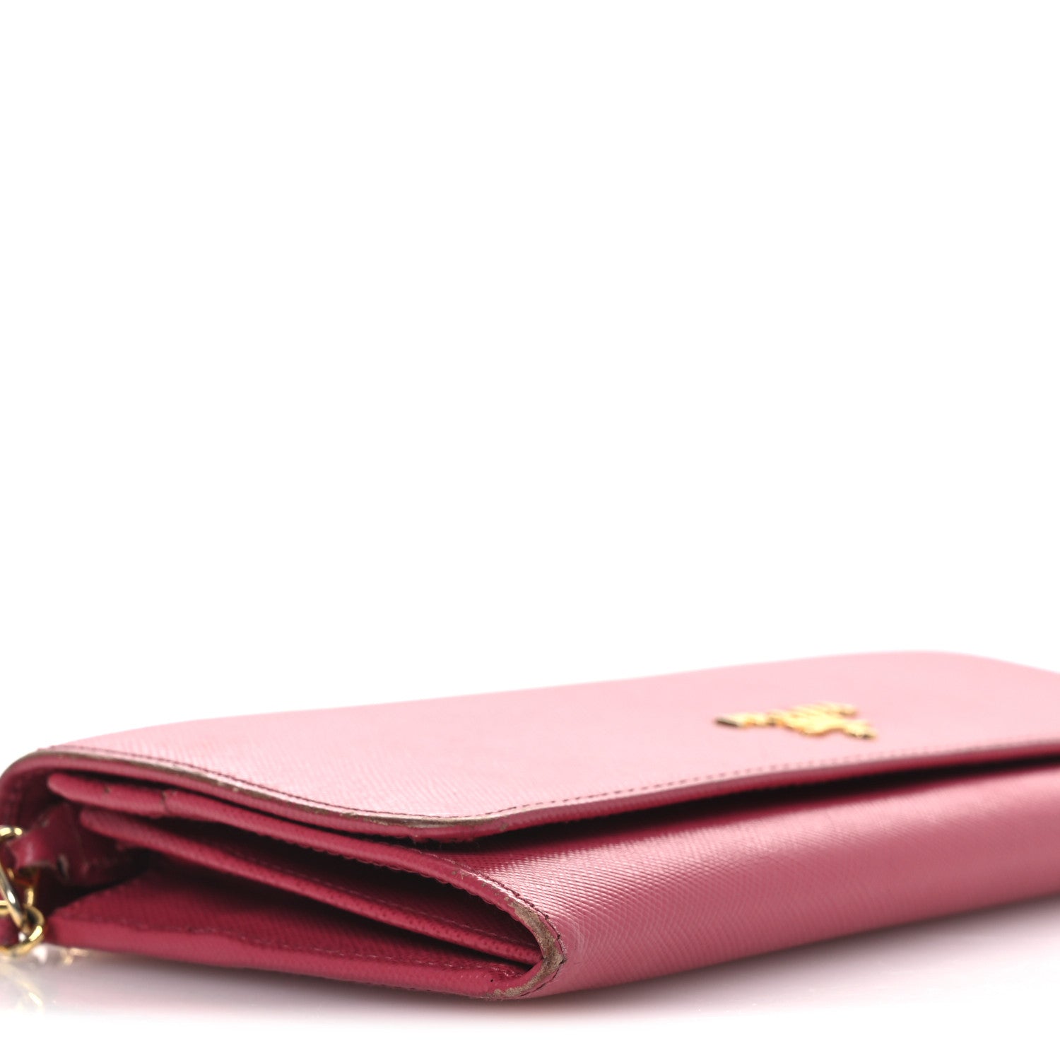 Saffiano Metal Oro Chain Wallet Peonia
