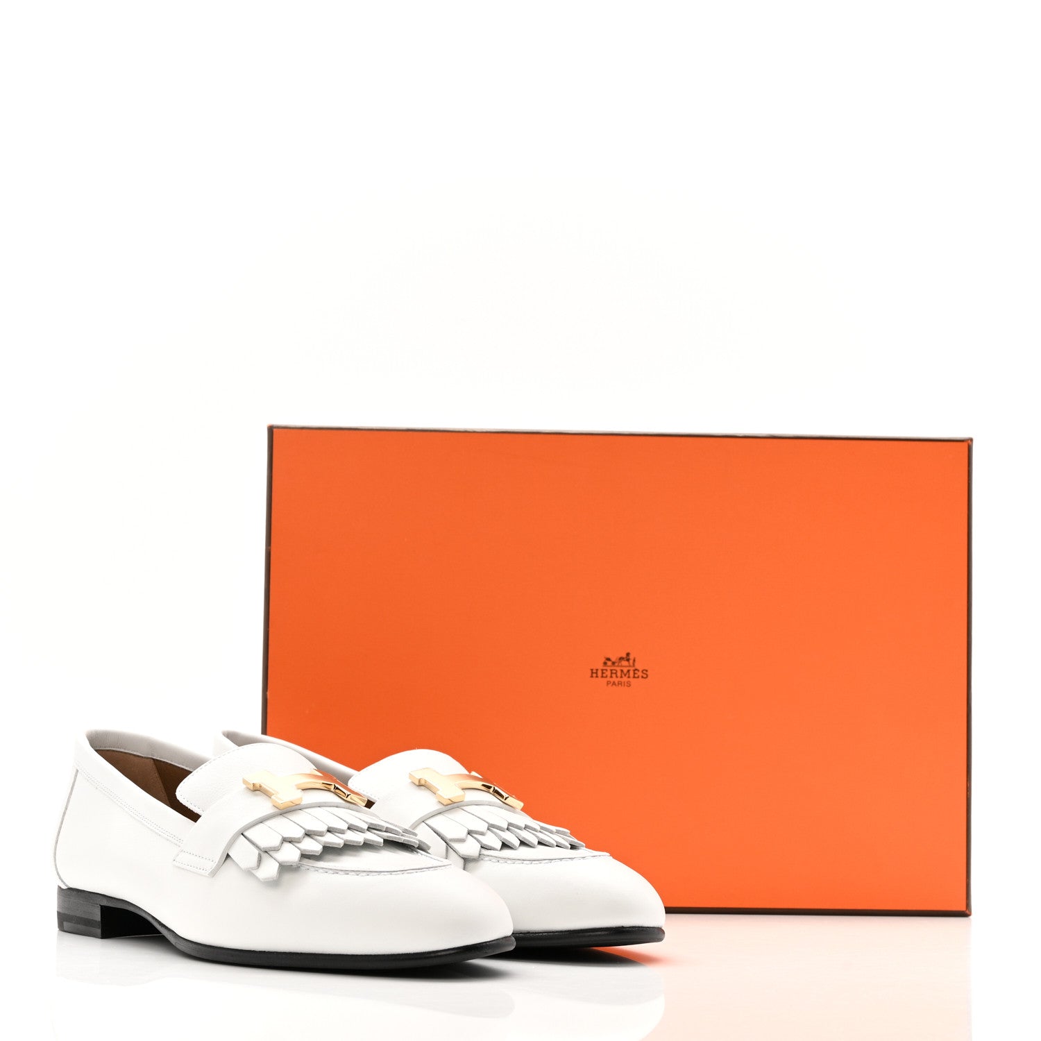 Calfskin Womens Royal Loafers 35 White