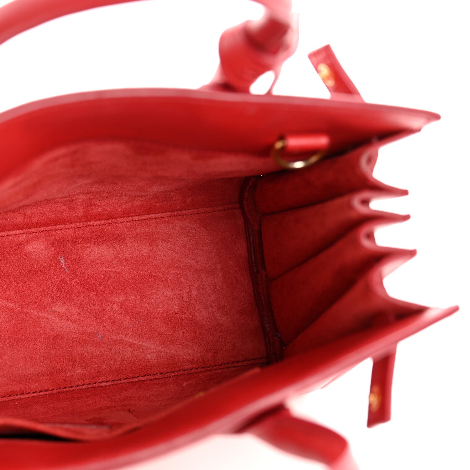 Calfskin Nano Sac De Jour Lipstick Red