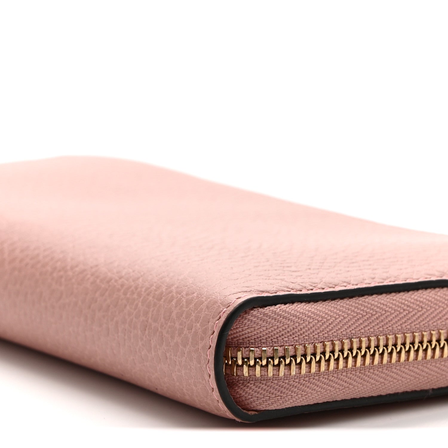 Dollar Calfskin GG Zip Around Wallet Soft Pink