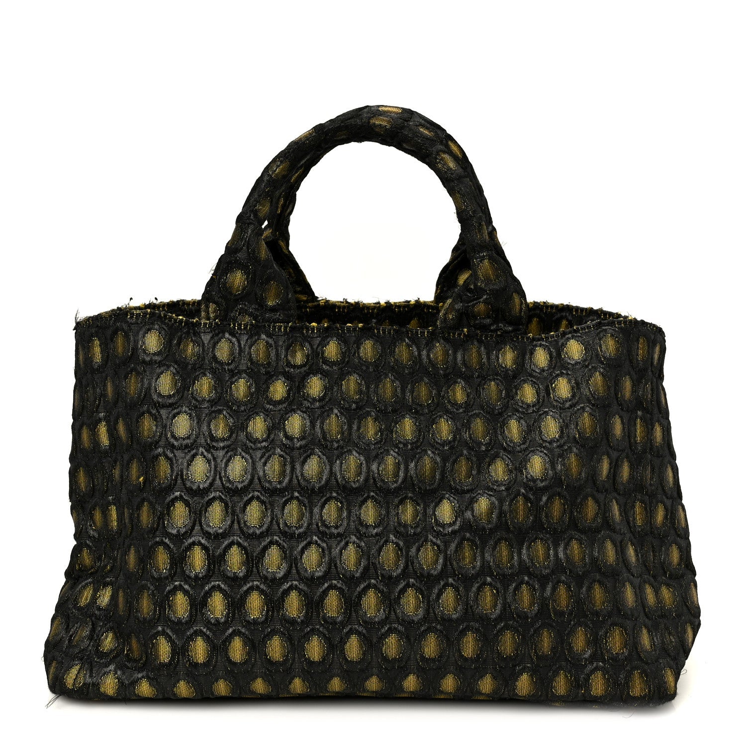 Tessuto Jacquard Canapa Tote Giallo