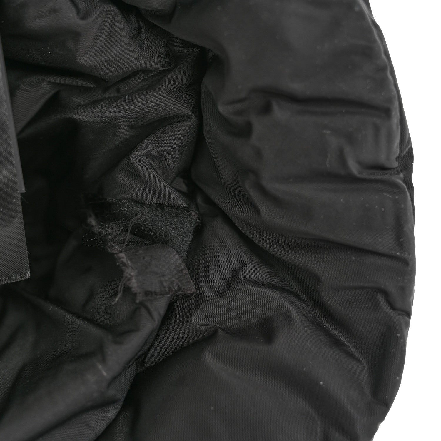 Nylon Triangle Quilted Padded Bucket Hat M Black