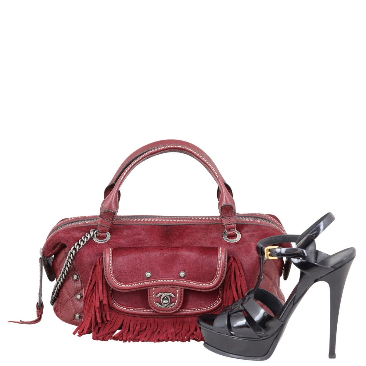 Chanel Pony Hair and Leather Paris-Dallas Bowling Fringe Bag | Calfskin