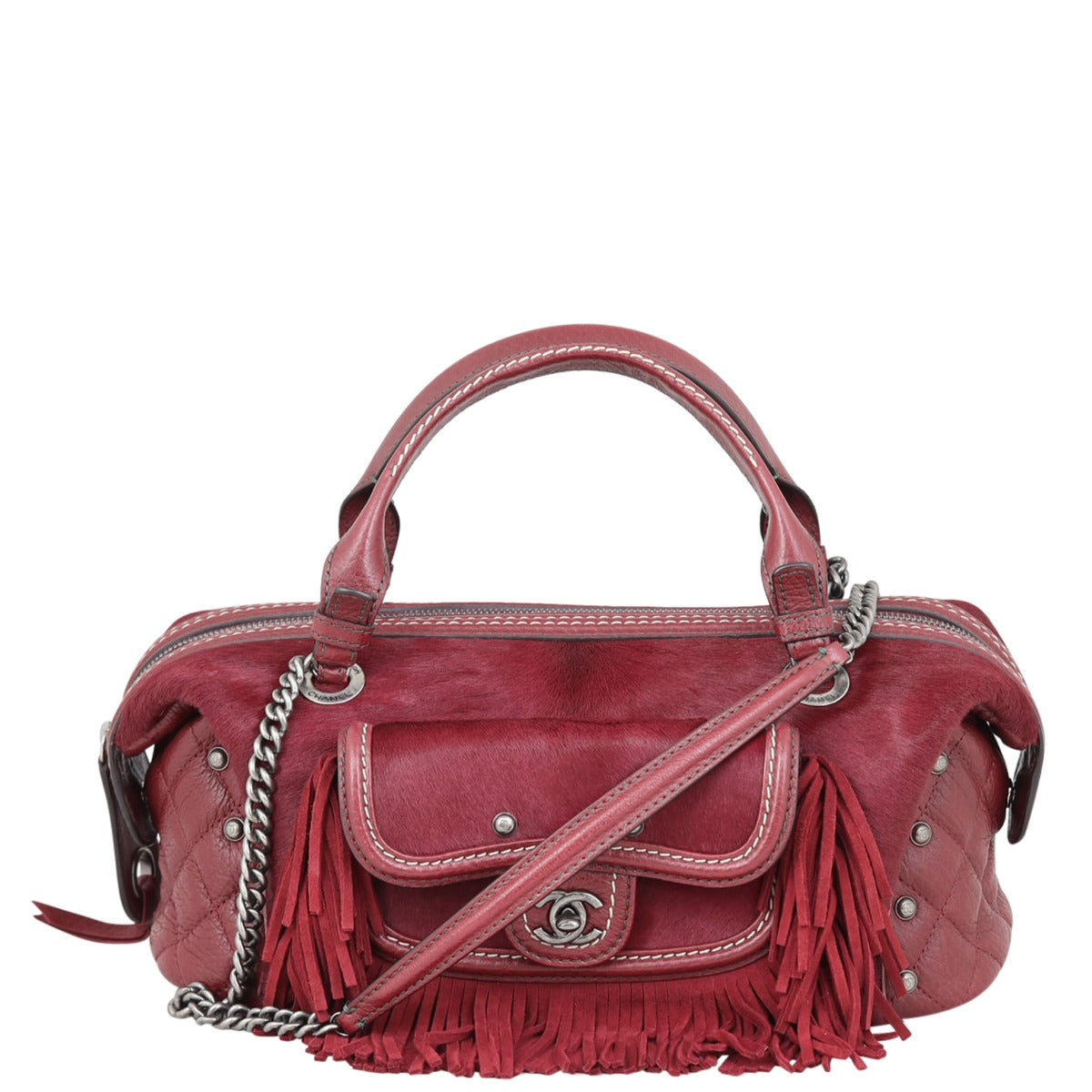 Chanel Pony Hair and Leather Paris-Dallas Bowling Fringe Bag | Calfskin