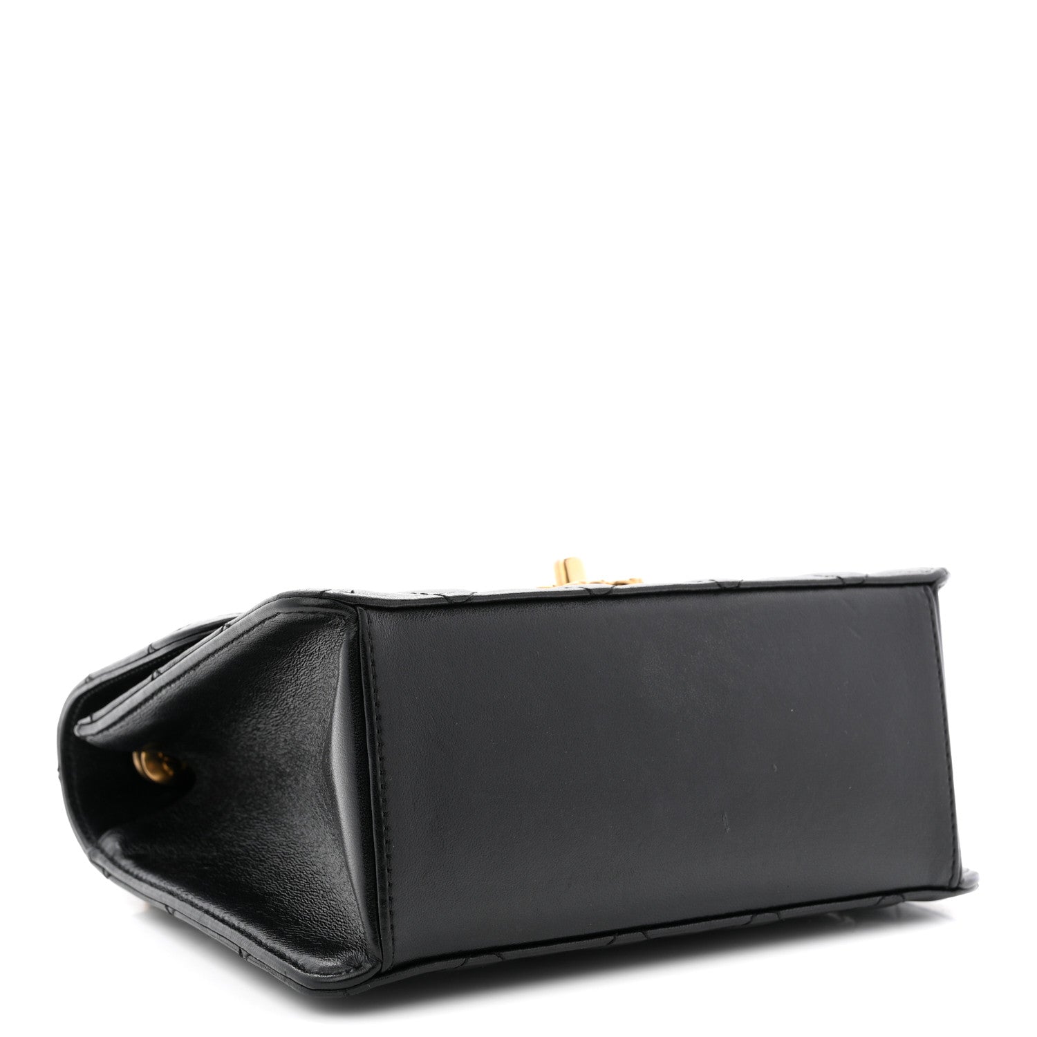 Lambskin Quilted CC Logo Mini Flap Black