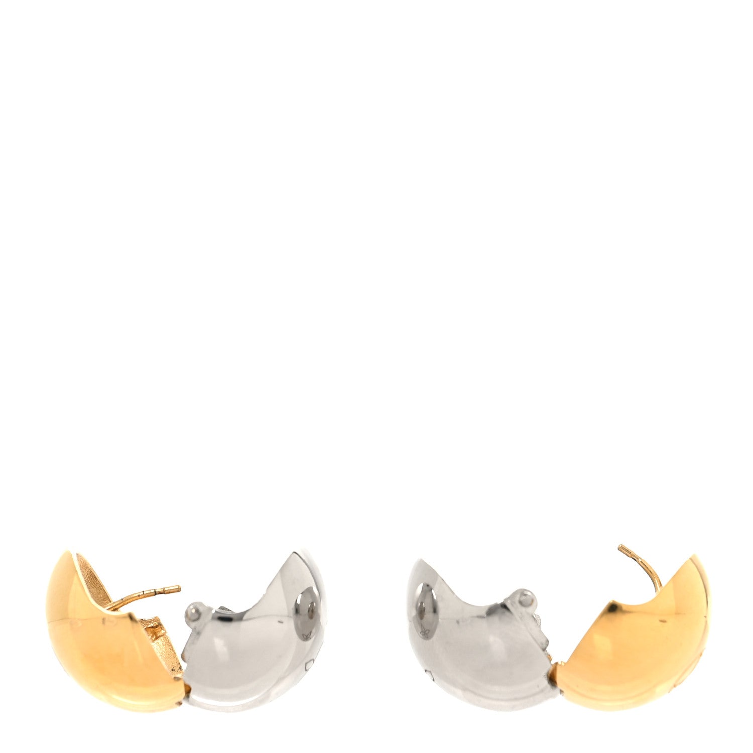 Metal Pearl Planete LV Earrings Gold Silver