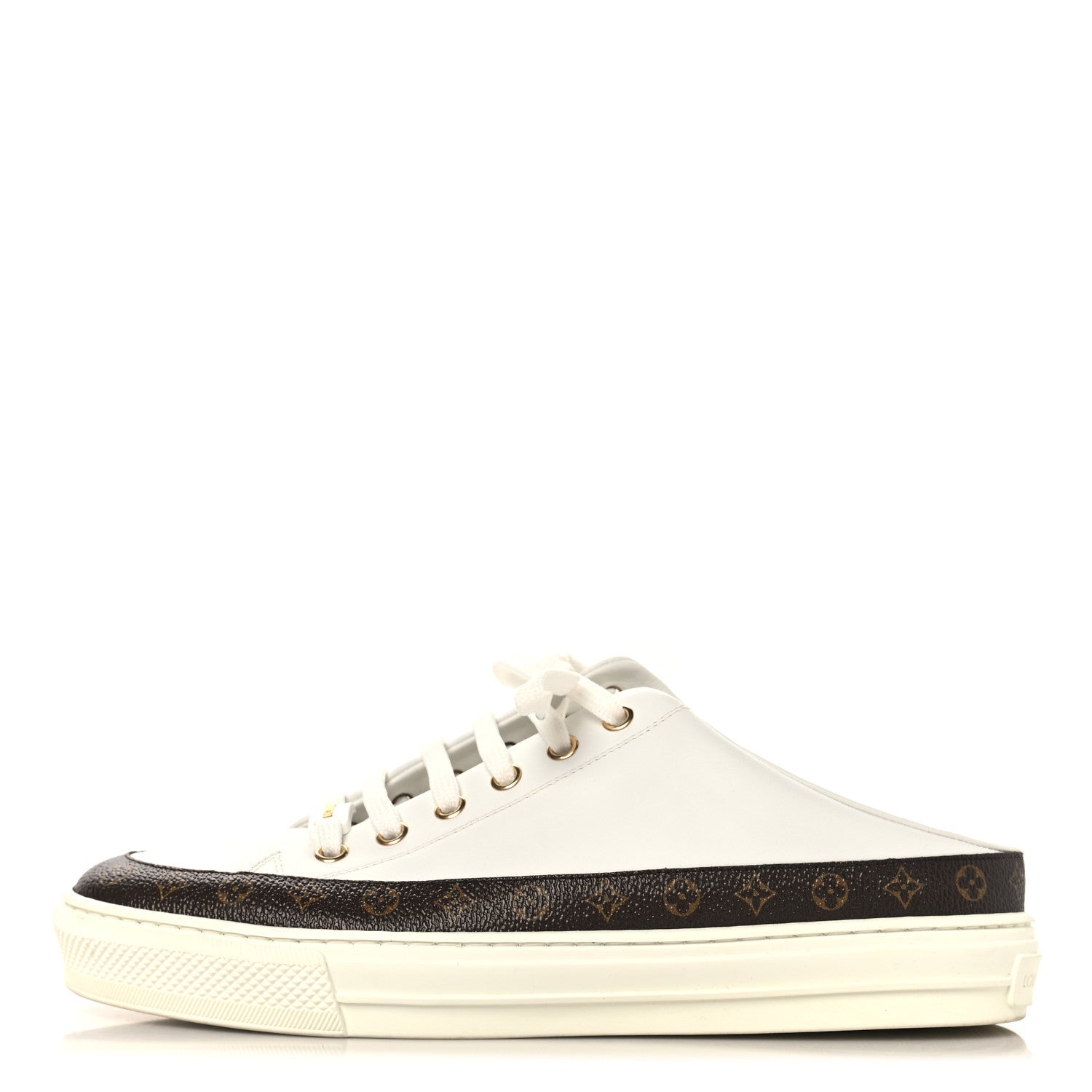 Monogram Womens Stellar Open Back Sneakers 39 White