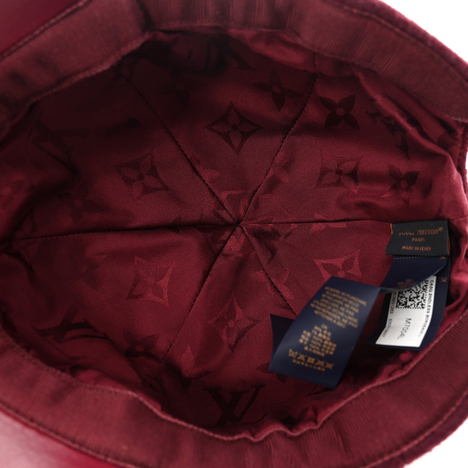 Wool Silk Monogram Endless Cap L Bordeaux