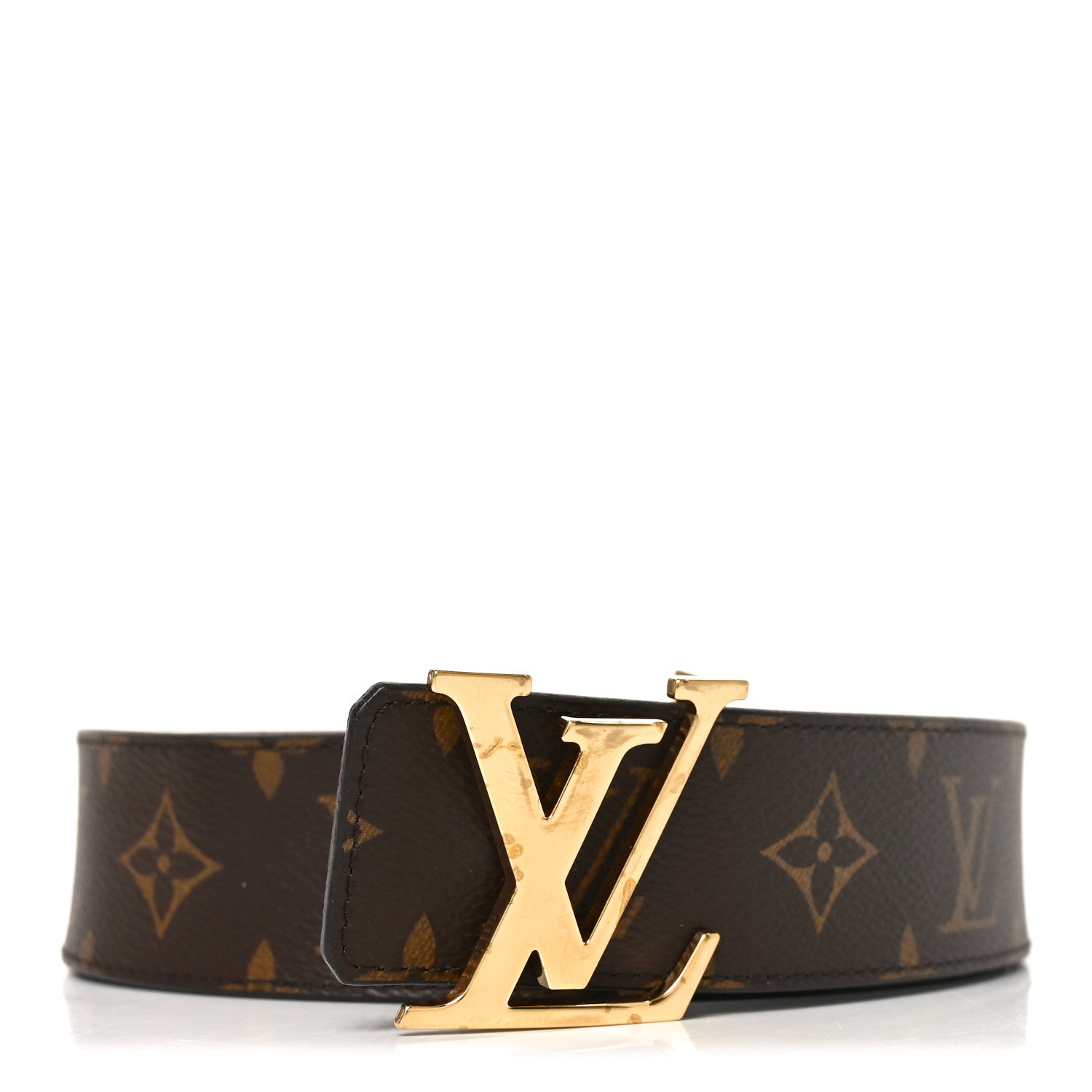 Monogram Calfskin 40mm LV Initiales Reversible Belt 95 38 Brown