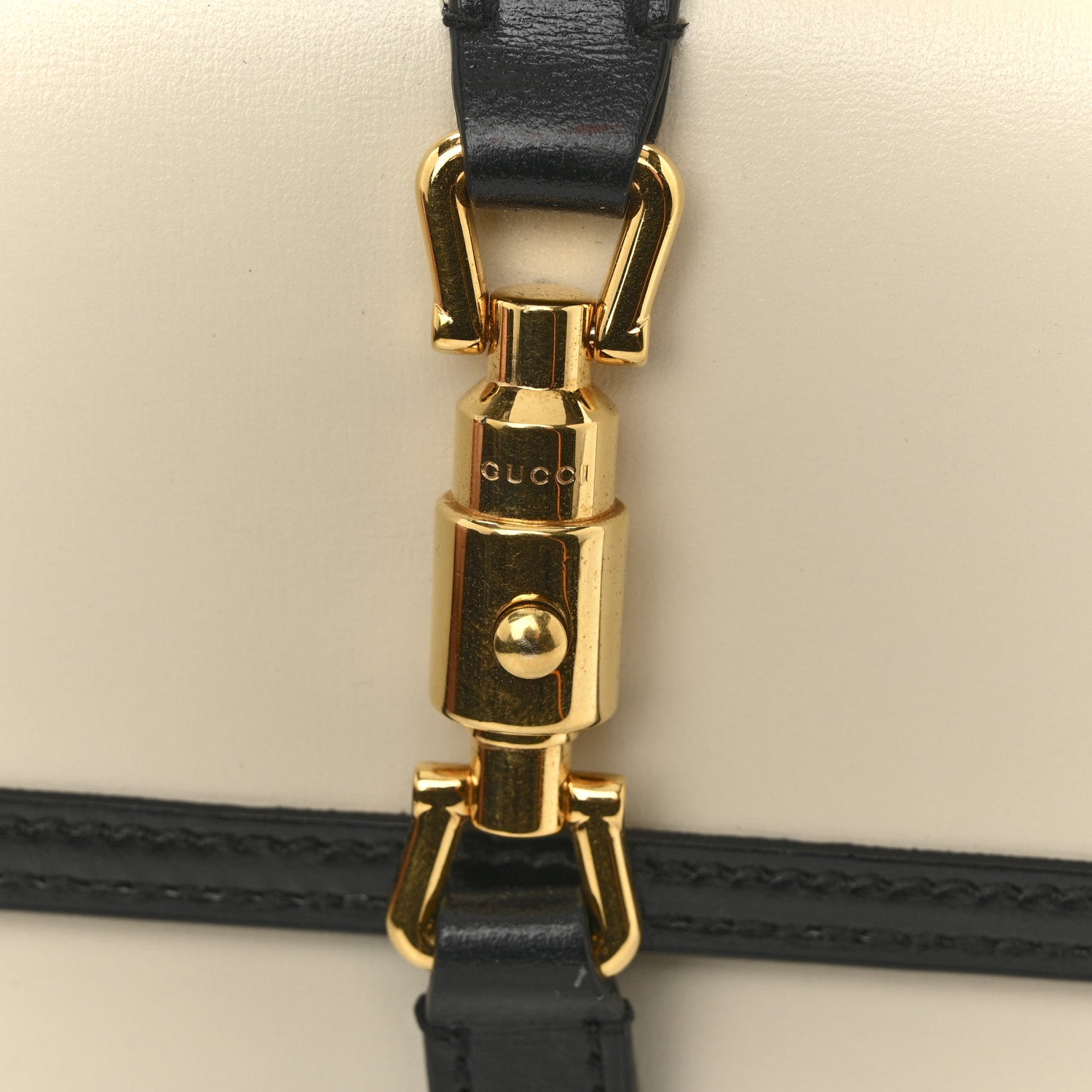 Calfskin Bi-Color Jackie 1961 Chain Wallet Mystic White Black