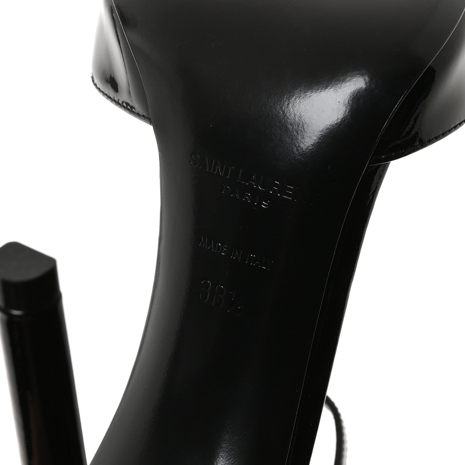 Vernice Grupy Avenue 110 Ankle Strap Pointed Pumps 38.5 Black