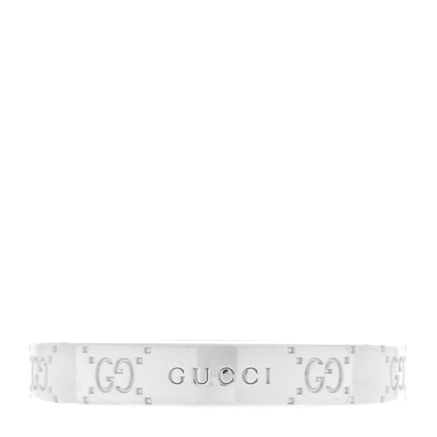Sterling Silver Signature GG Narrow Band Ring 58 8.25