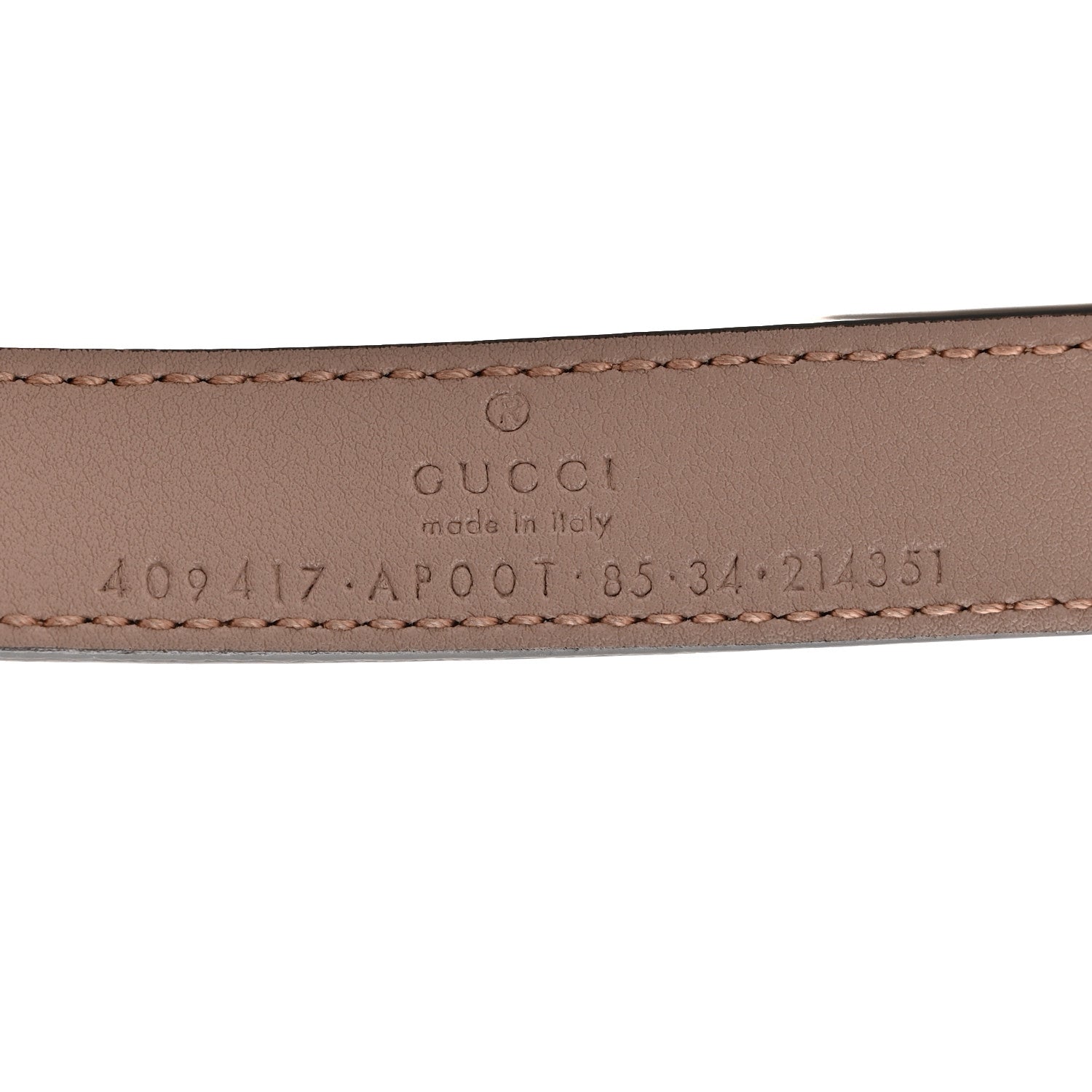 Calfskin Double G 20mm Belt 85 34 Porcelain Rose
