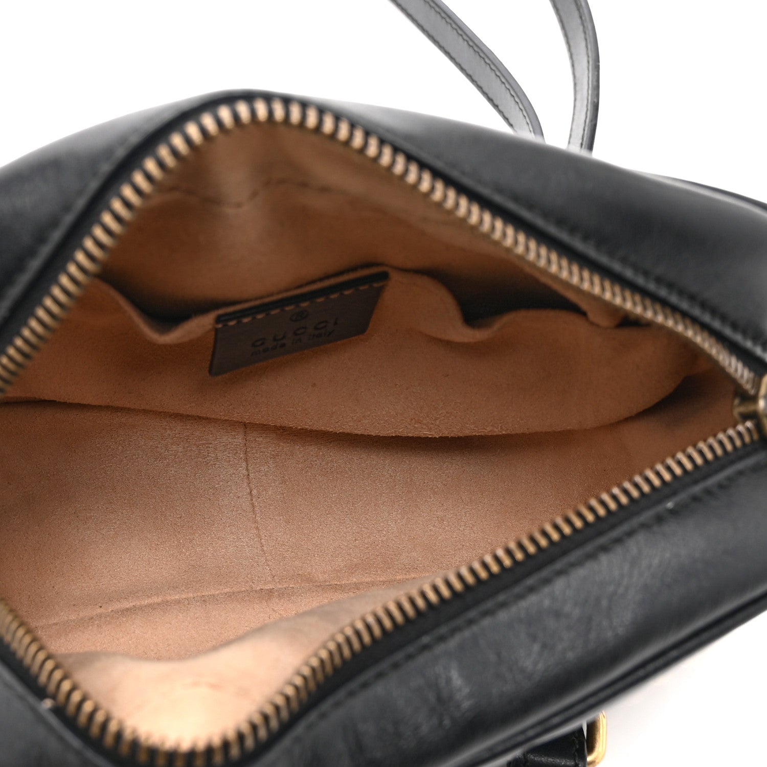 Calfskin Matelasse Mini GG Marmont Chain Shoulder Bag Black