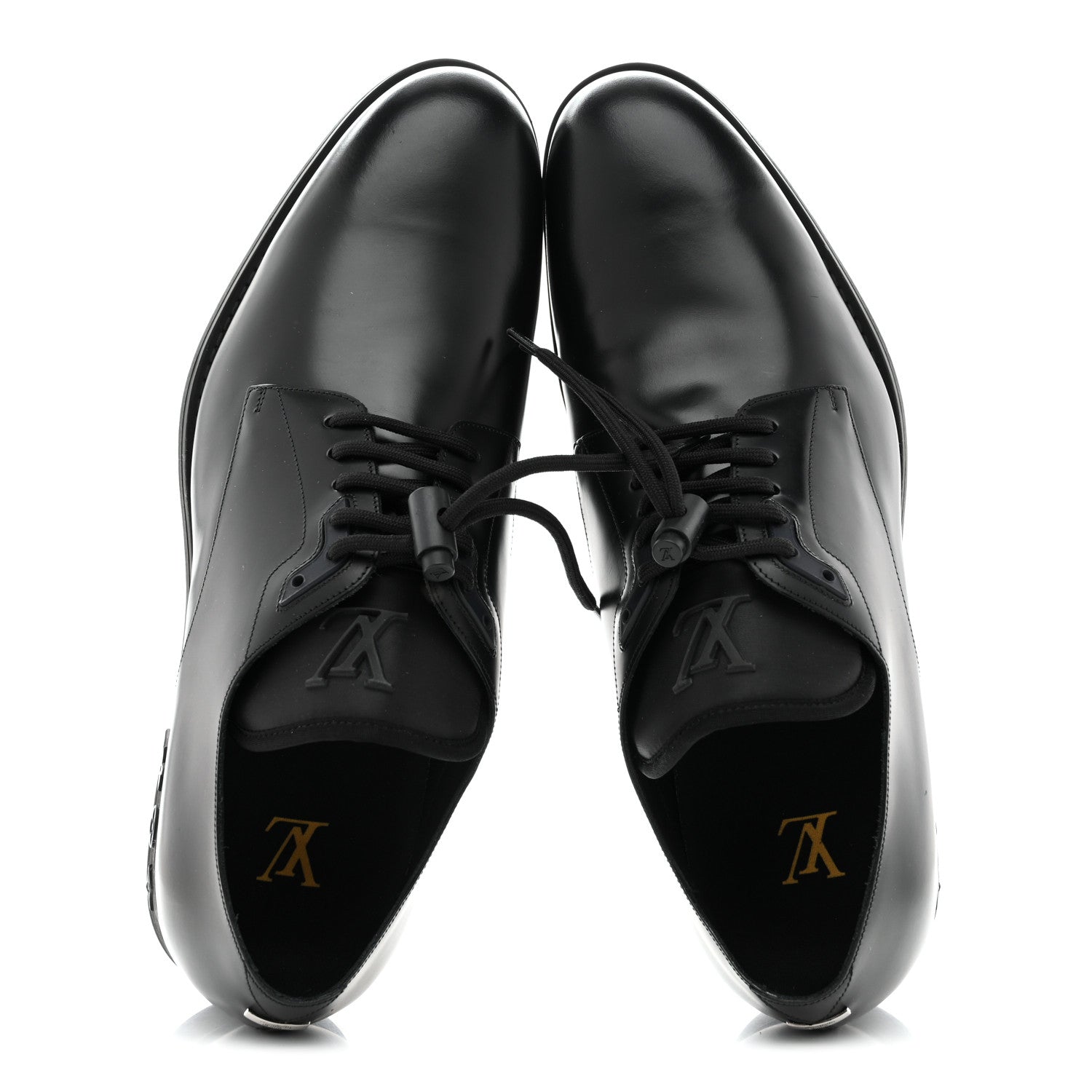 Calfskin Mens Formal Derby Shoes 9 Black