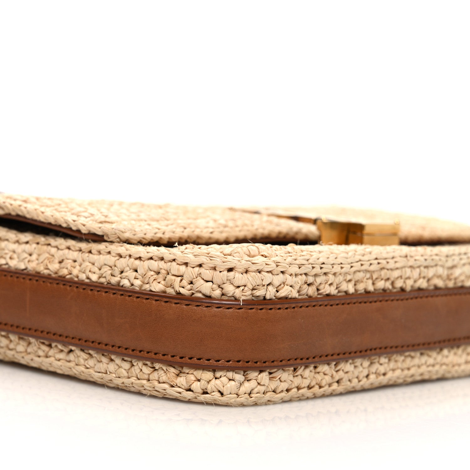 Raffia Calfskin Medium Monogram Solferino Satchel
