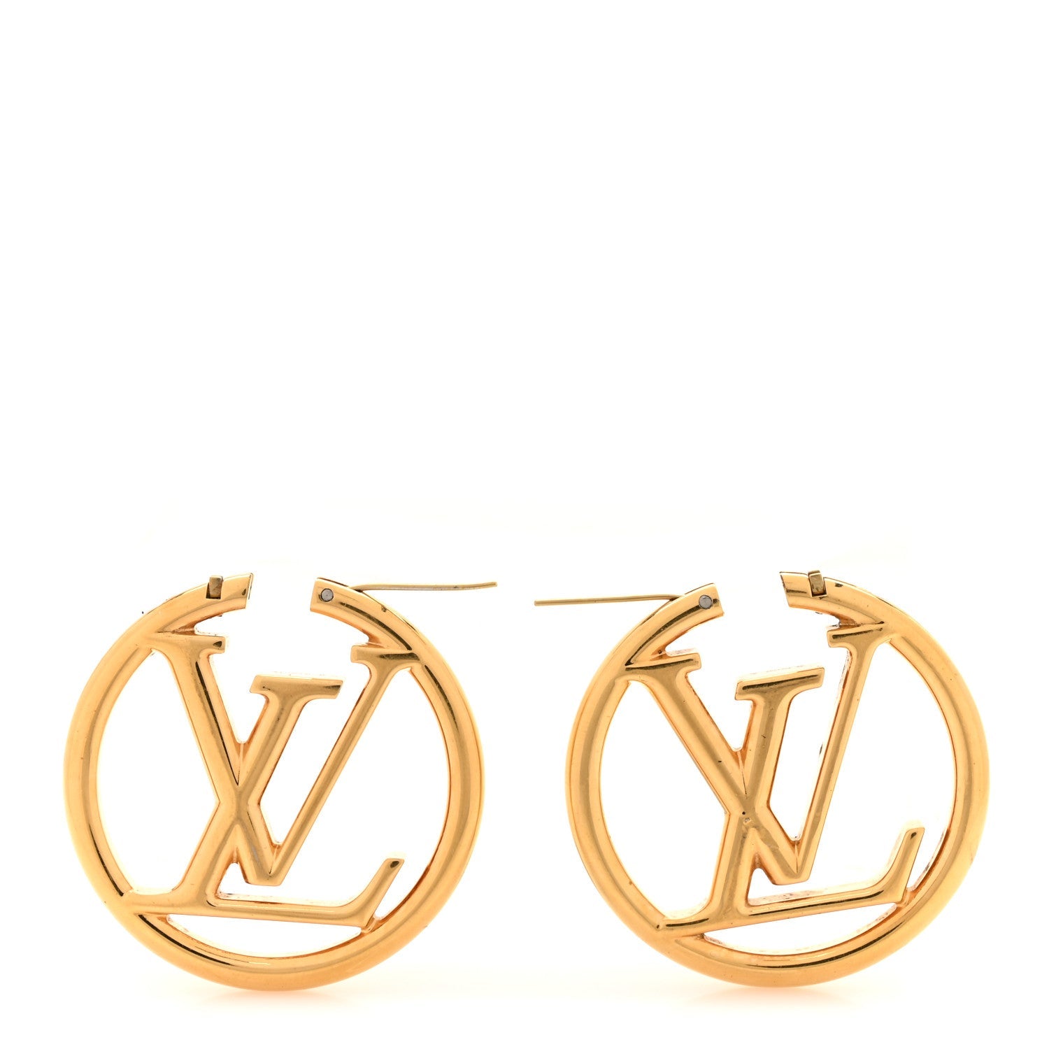 Metal Louise Hoop Earrings Gold