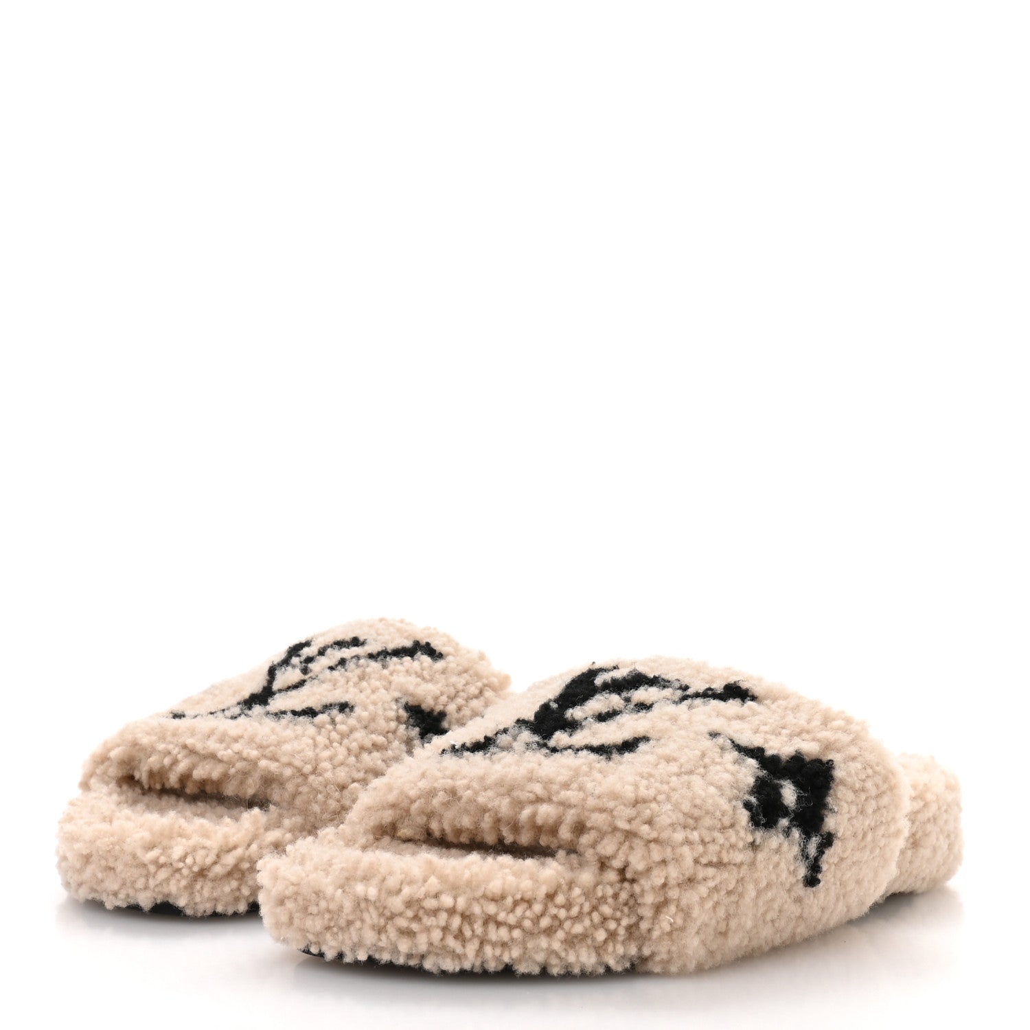 Shearling Bom Dia Flate Mules 39 Beige