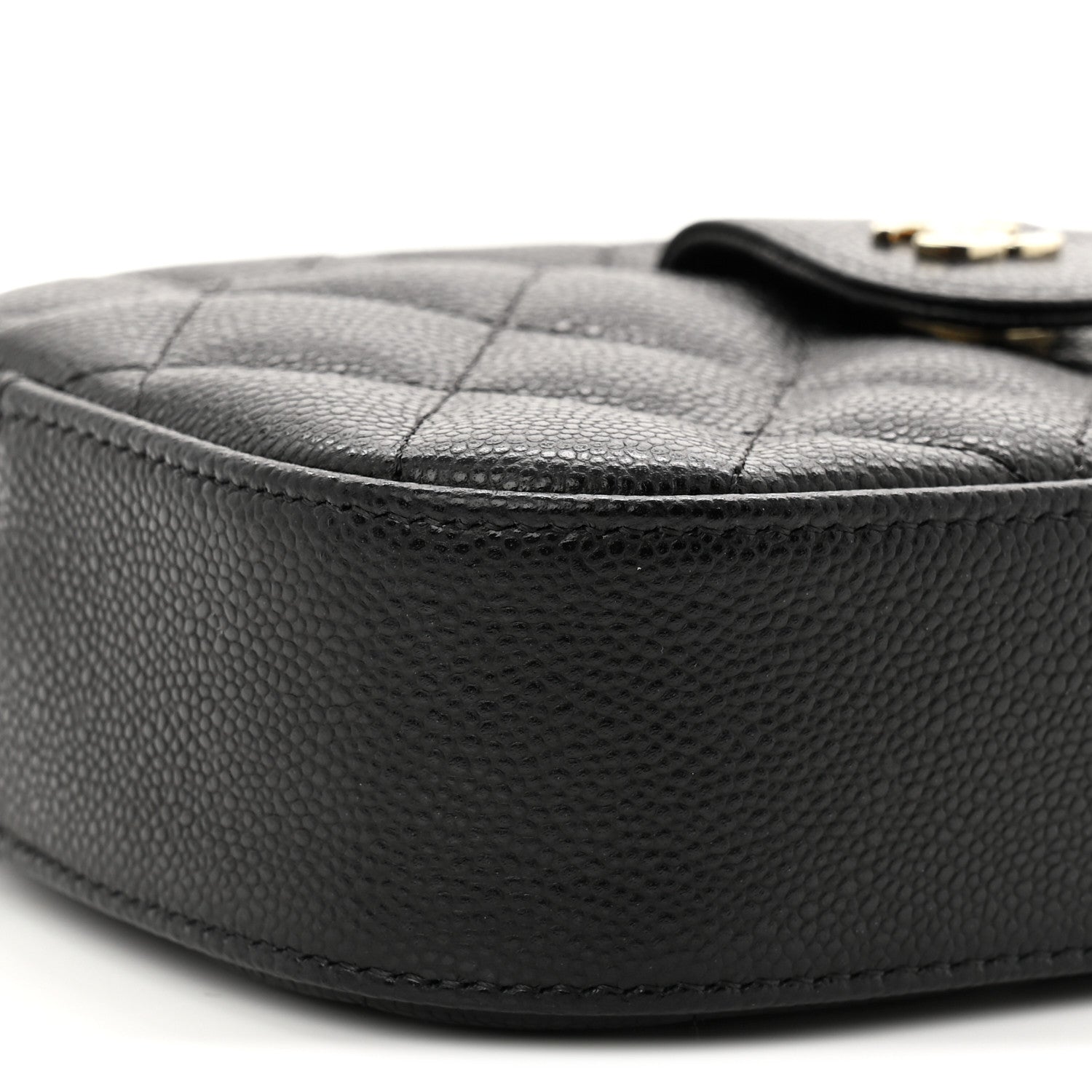 Caviar Quilted Chain Camera Bag Black