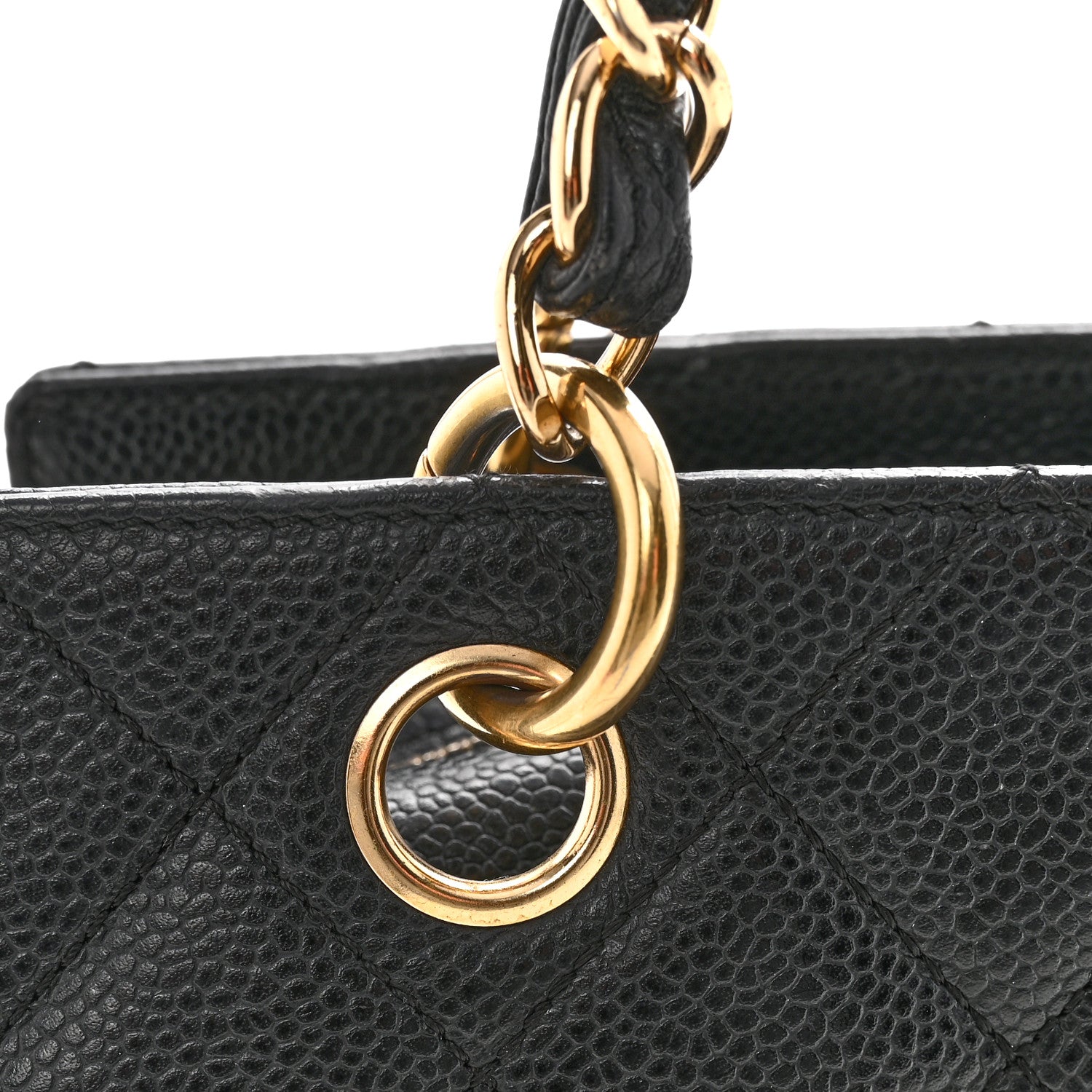 Caviar Quilted Petit Timeless Tote PTT Black
