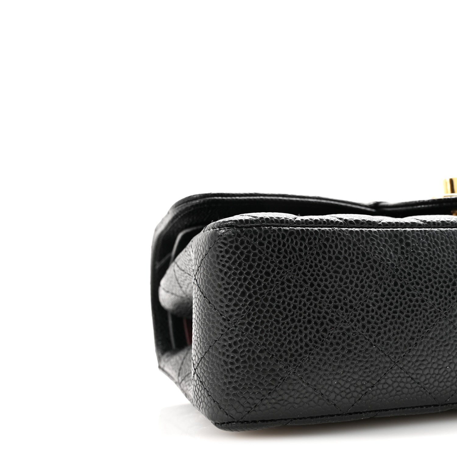 Caviar Quilted Small Double Flap Black