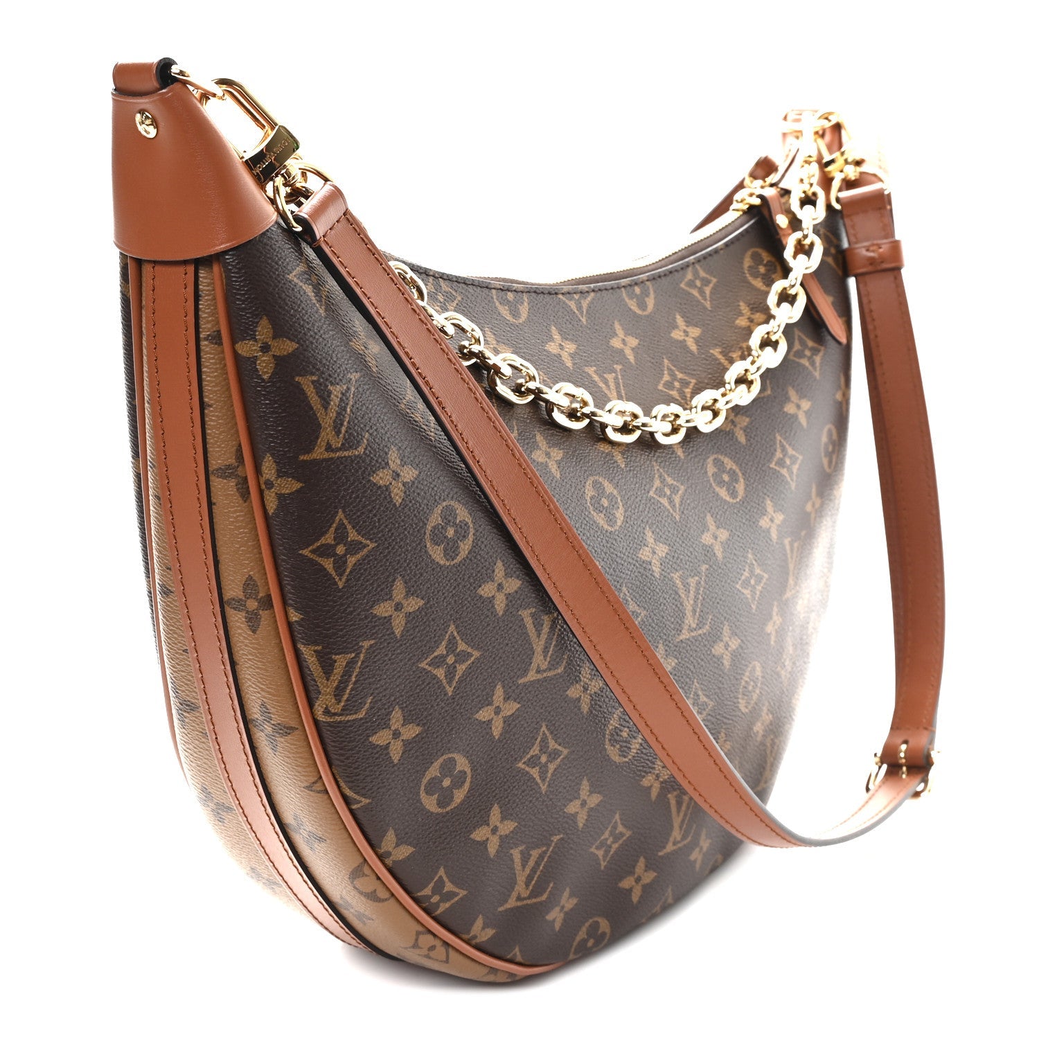 Reverse Monogram Loop Hobo