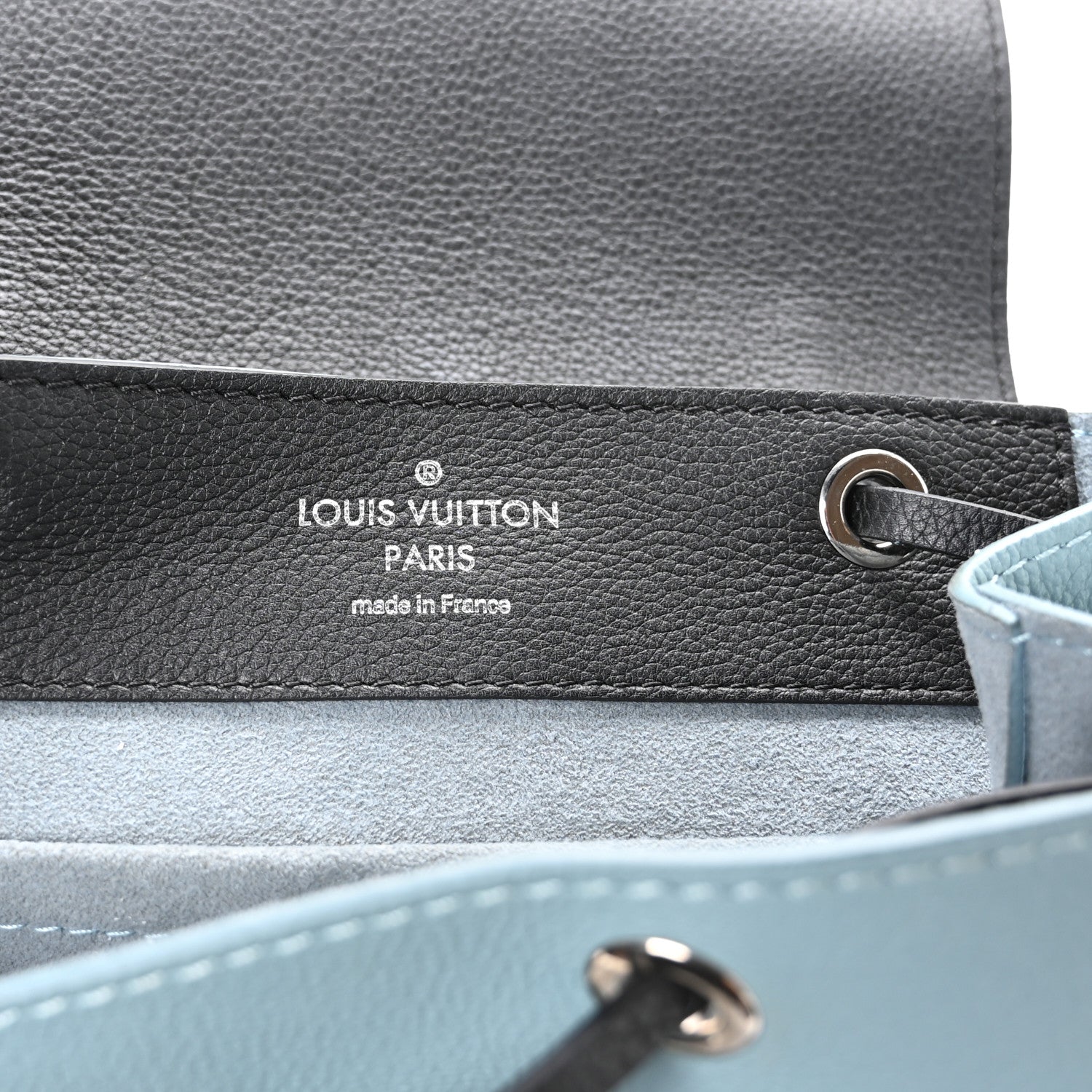 Calfskin Lockme Backpack Sky