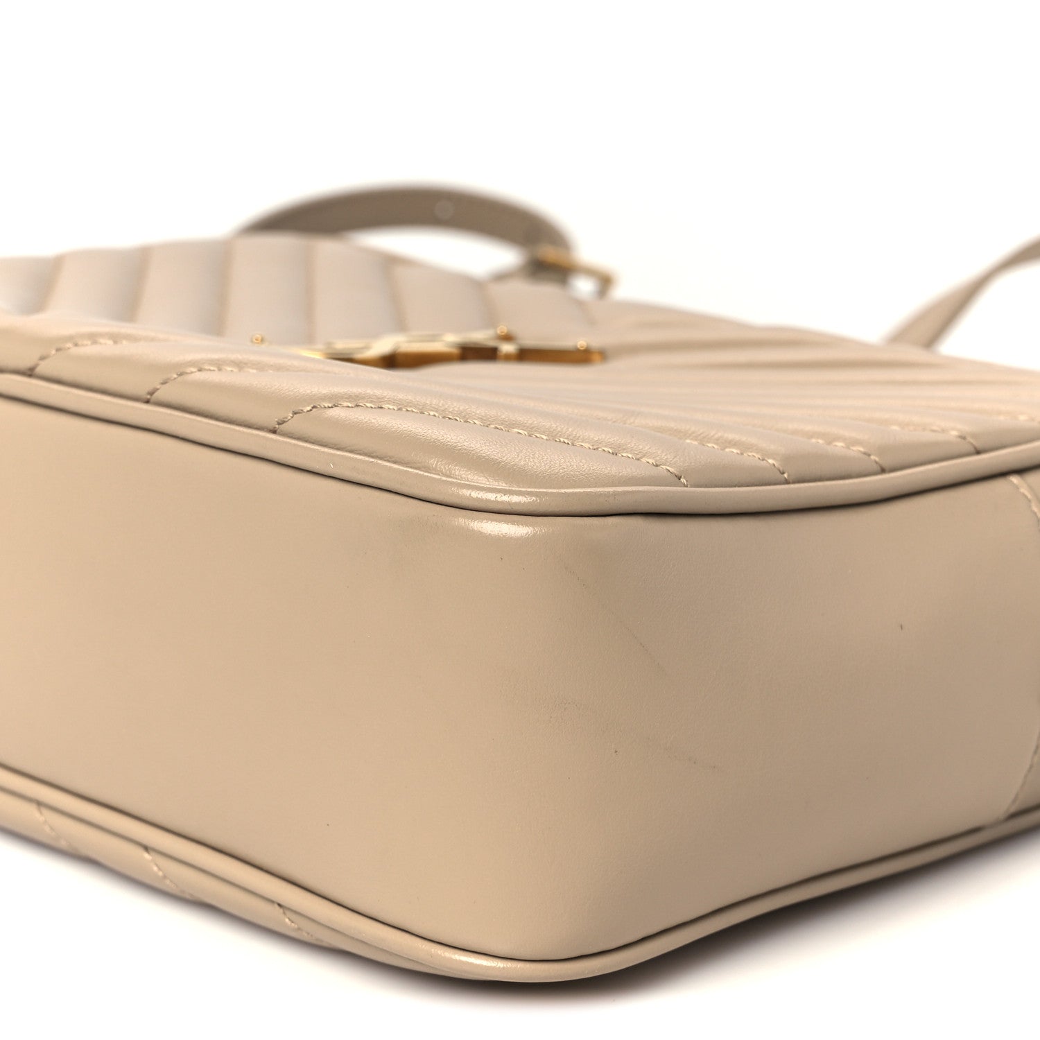 Calfskin Matelasse Monogram Lou Camera Bag Nude Powder