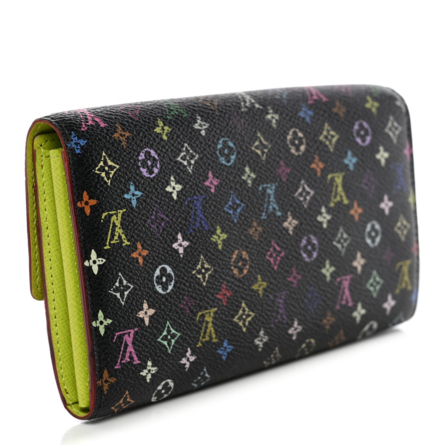 Monogram Multicolor Sarah Wallet Black Pistache