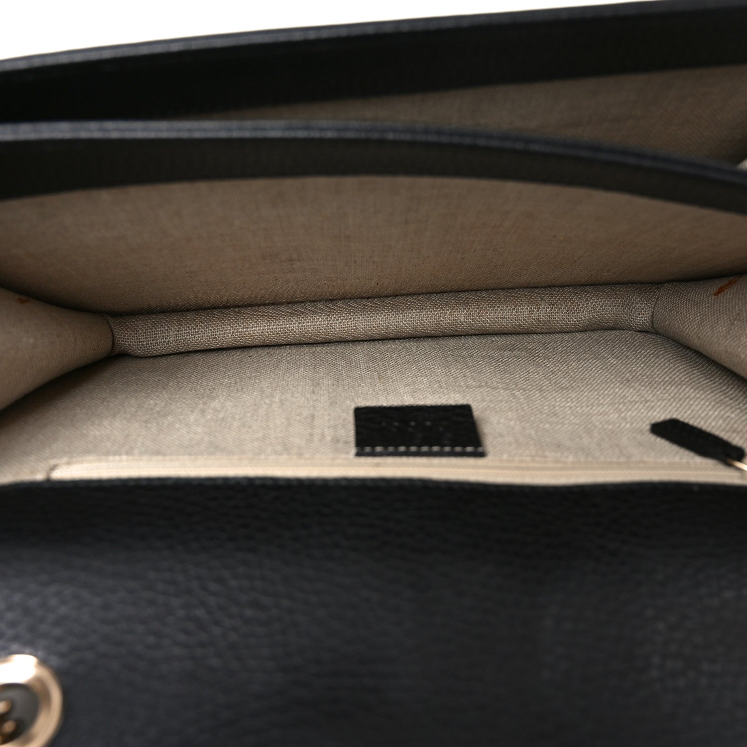 Dollar Calfskin Interlocking G Shoulder Bag Black