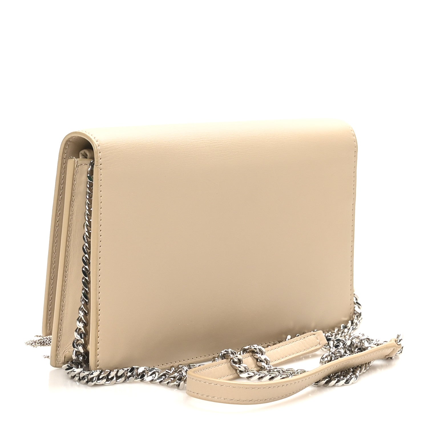 Smooth Calfskin Classic Monogram Kate Tassel Chain Wallet Nude Powder