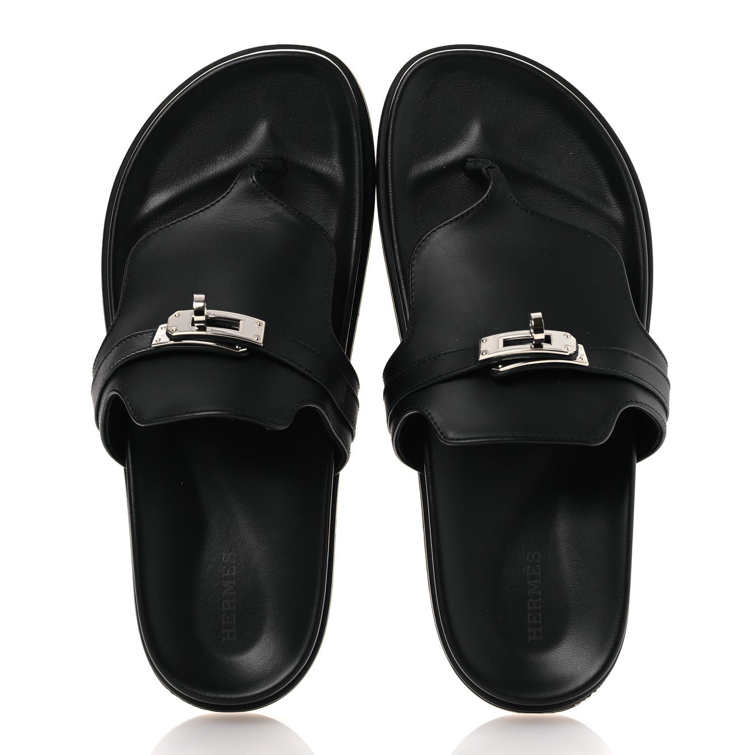 Calfskin Womens Empire Sandals 39 Black