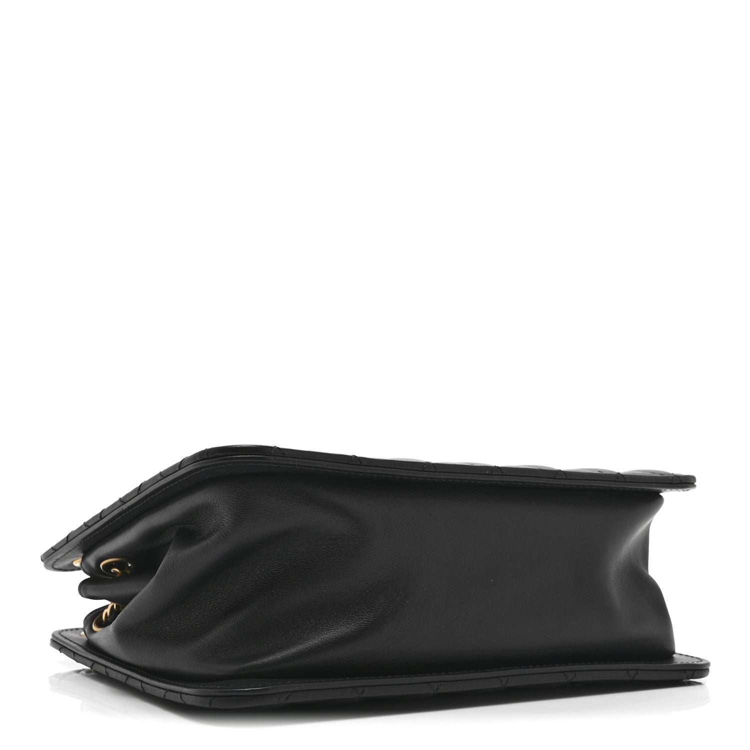 Calfskin Quilted CC Chain Accordion Tote Black