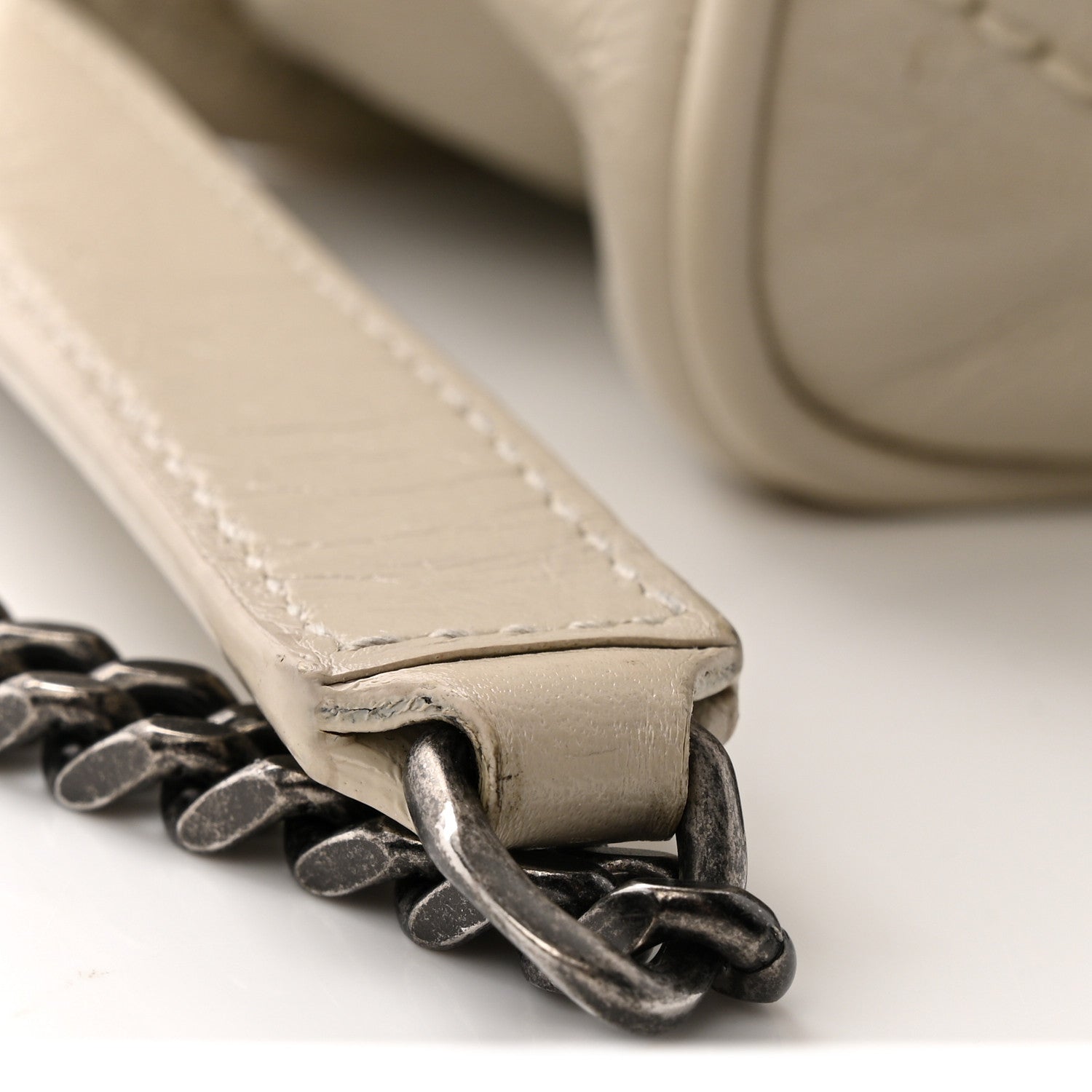 Crinkled Calfskin Matelasse Monogram Baby Niki Chain Satchel Crema Soft