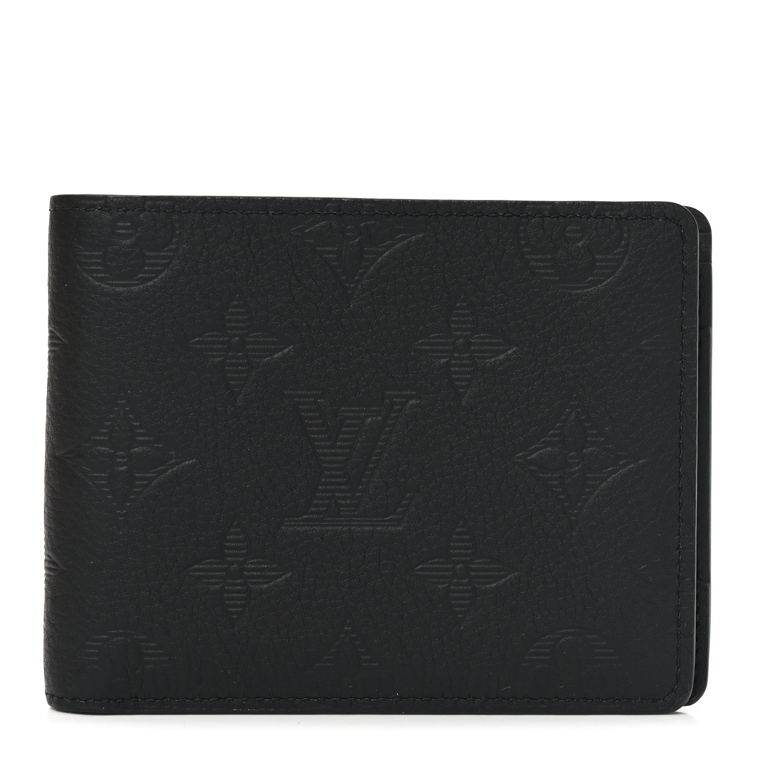 Calfskin Monogram Shadow Multiple Wallet Black
