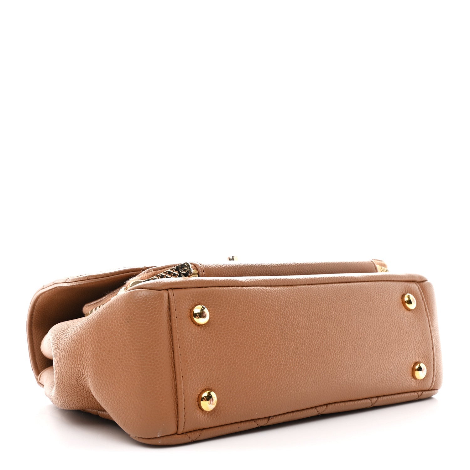 Caviar Quilted Medium Business Affinity Flap Brown