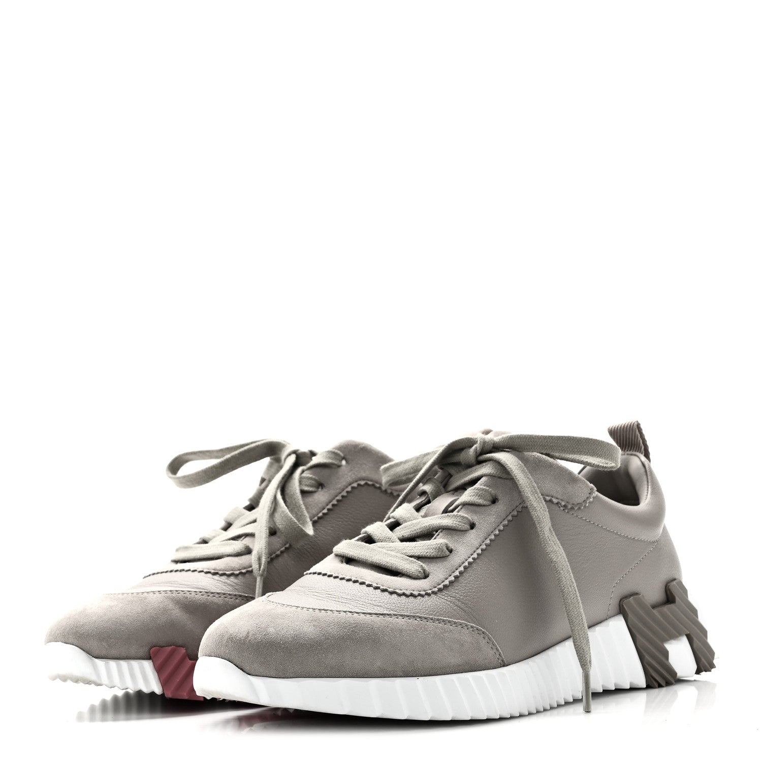 Sport Goatskin Suede Goatskin Womens Bouncing Sneakers 39 Beige Galet