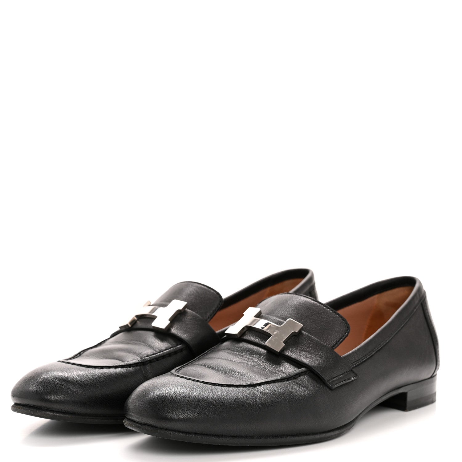 Goatskin Womens Paris Loafers 37 Black