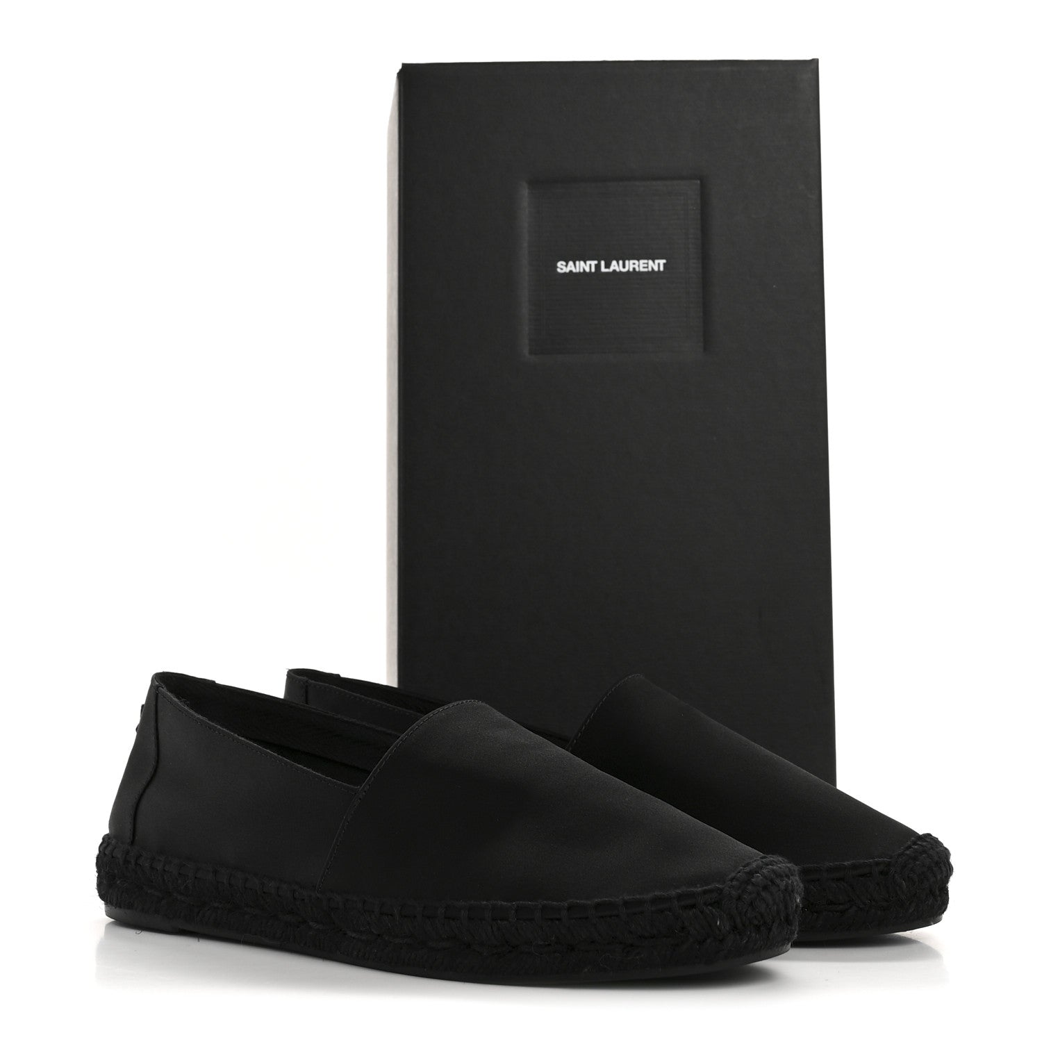 Crepe Satin Elba Espadrilles 38 Black