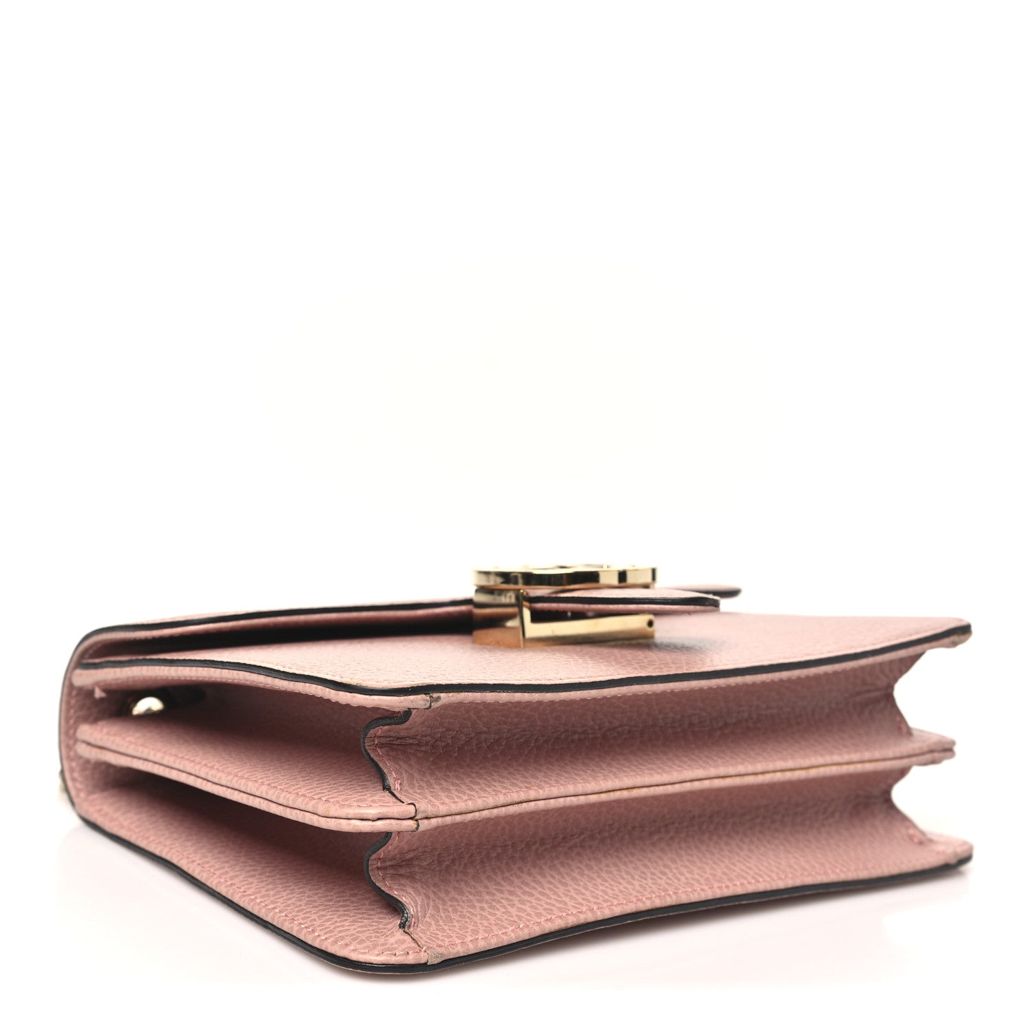 Dollar Calfskin Small Interlocking G Shoulder Bag Soft Pink