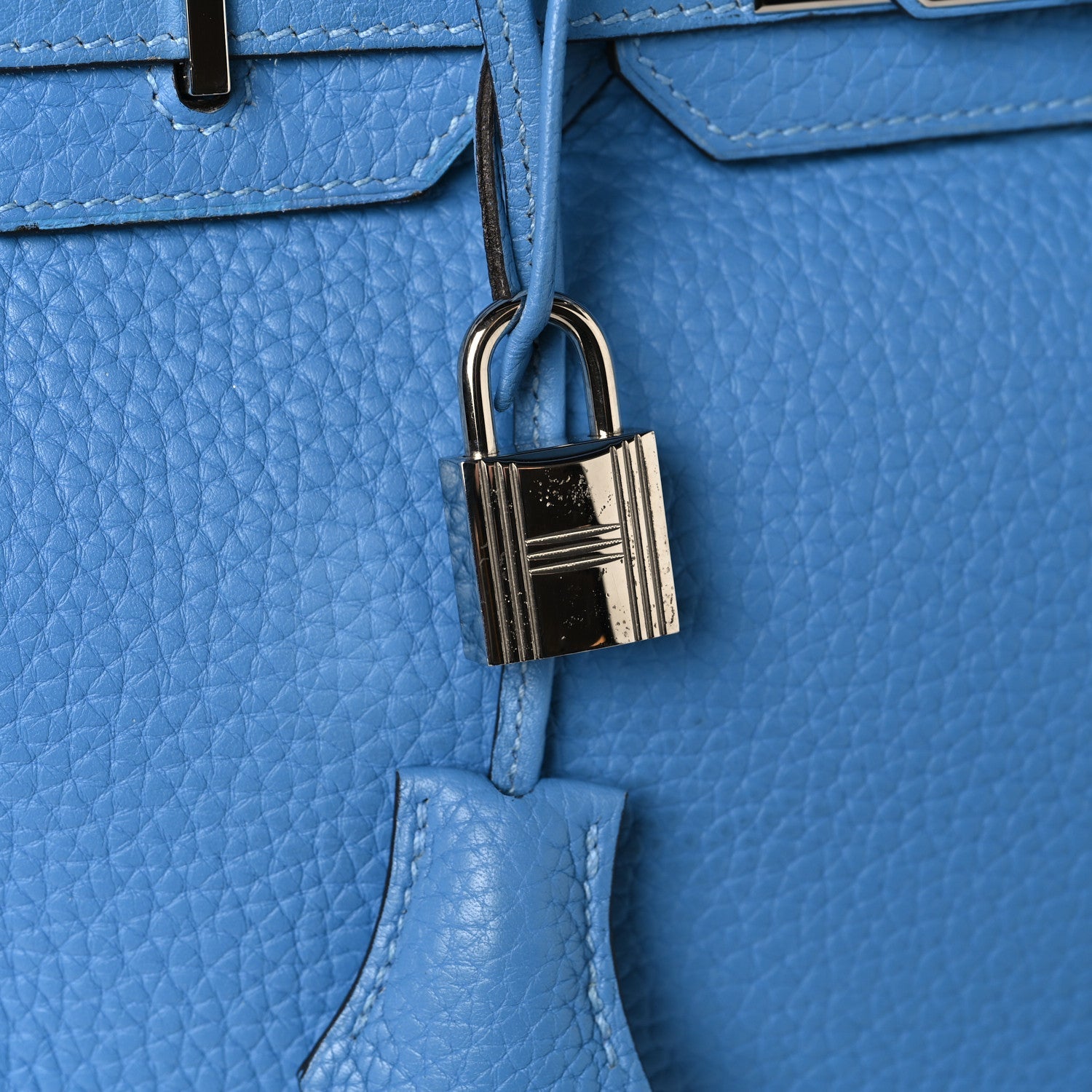 Taurillon Clemence Birkin 30 Bleu Paradis